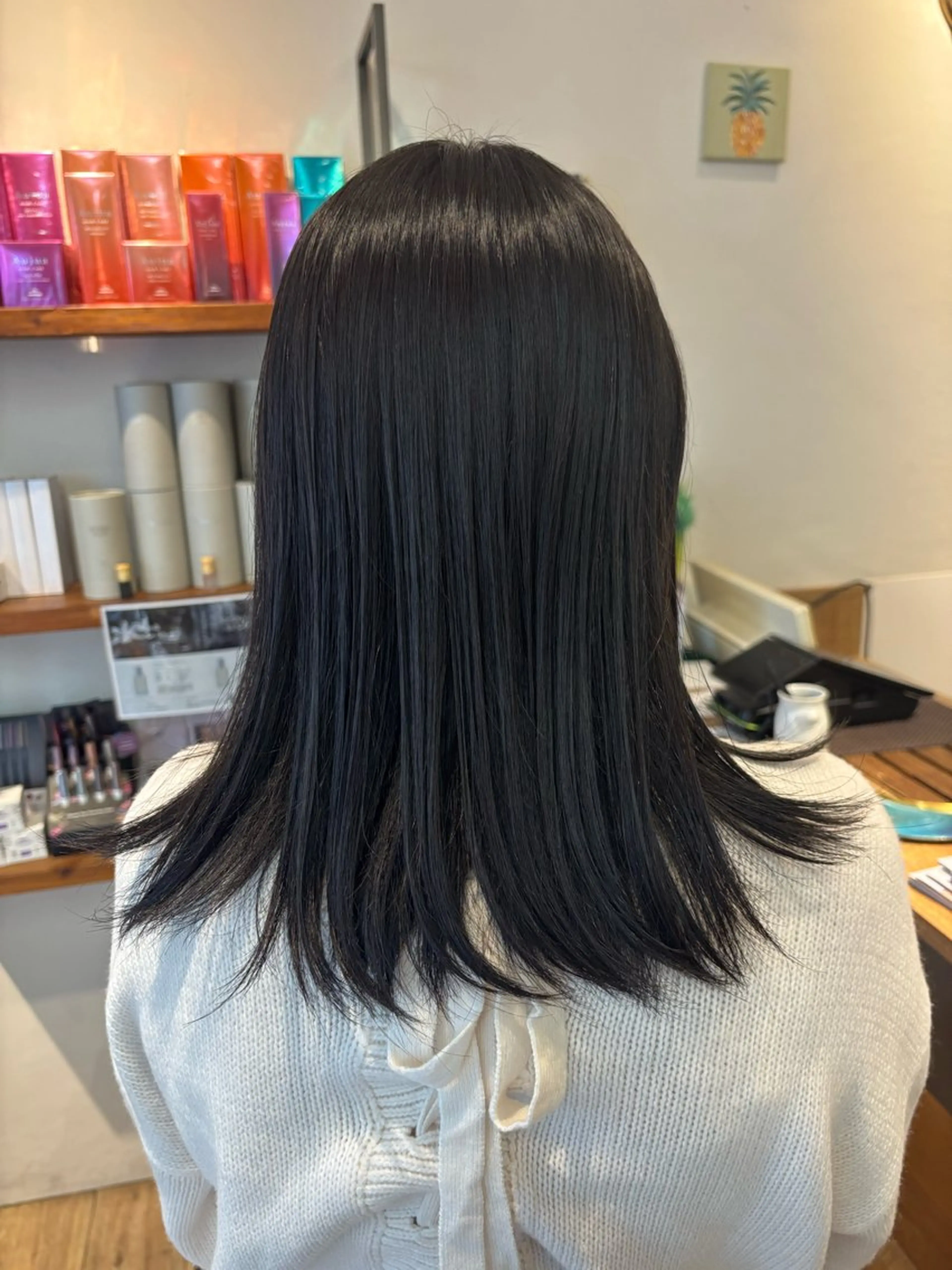 ミディアム カット ゆうこ🍀艶カラー/ ストレート/艶髪のヘアスタイル