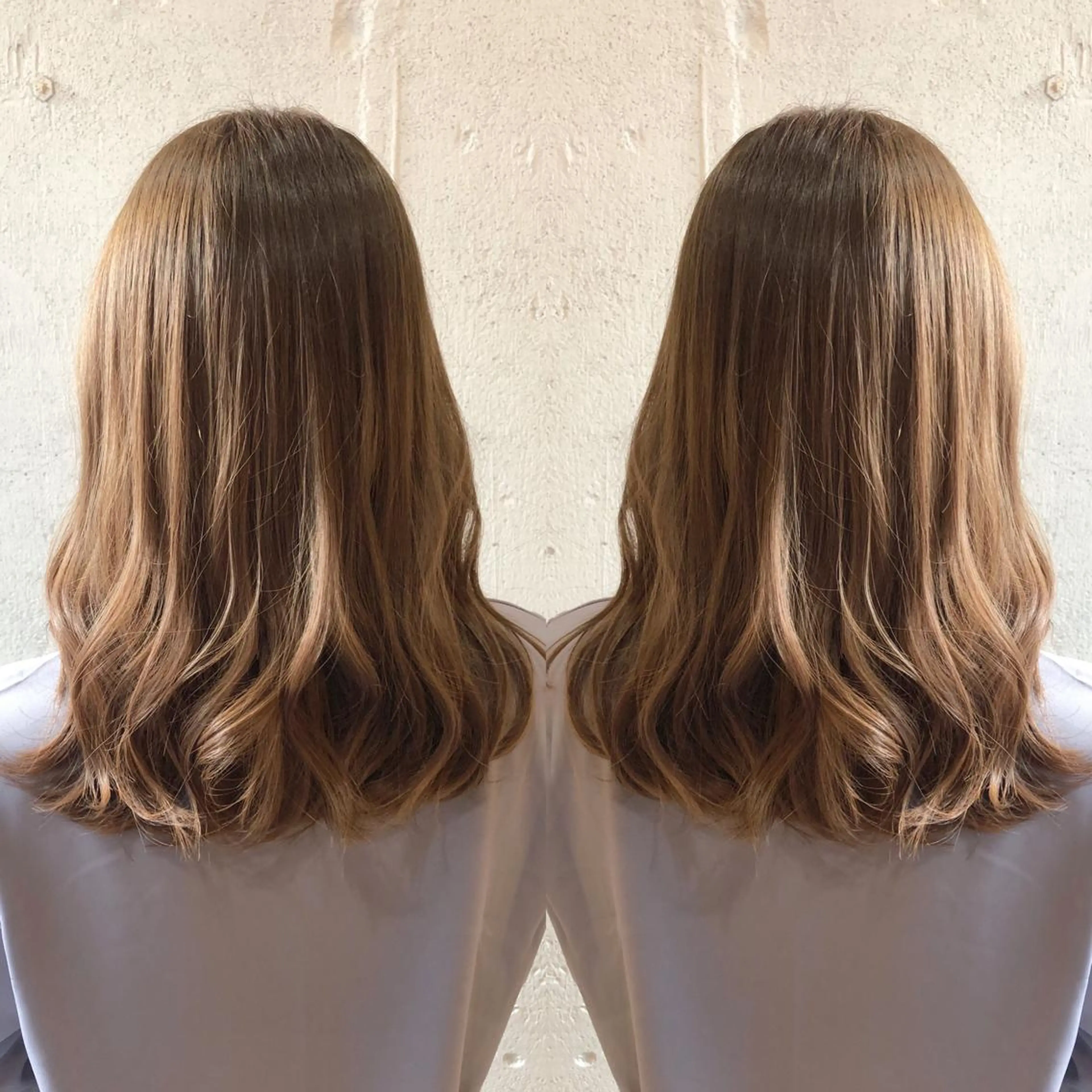 セミロング カット ヘアカラー トリートメント あらき ちさとのヘアスタイル