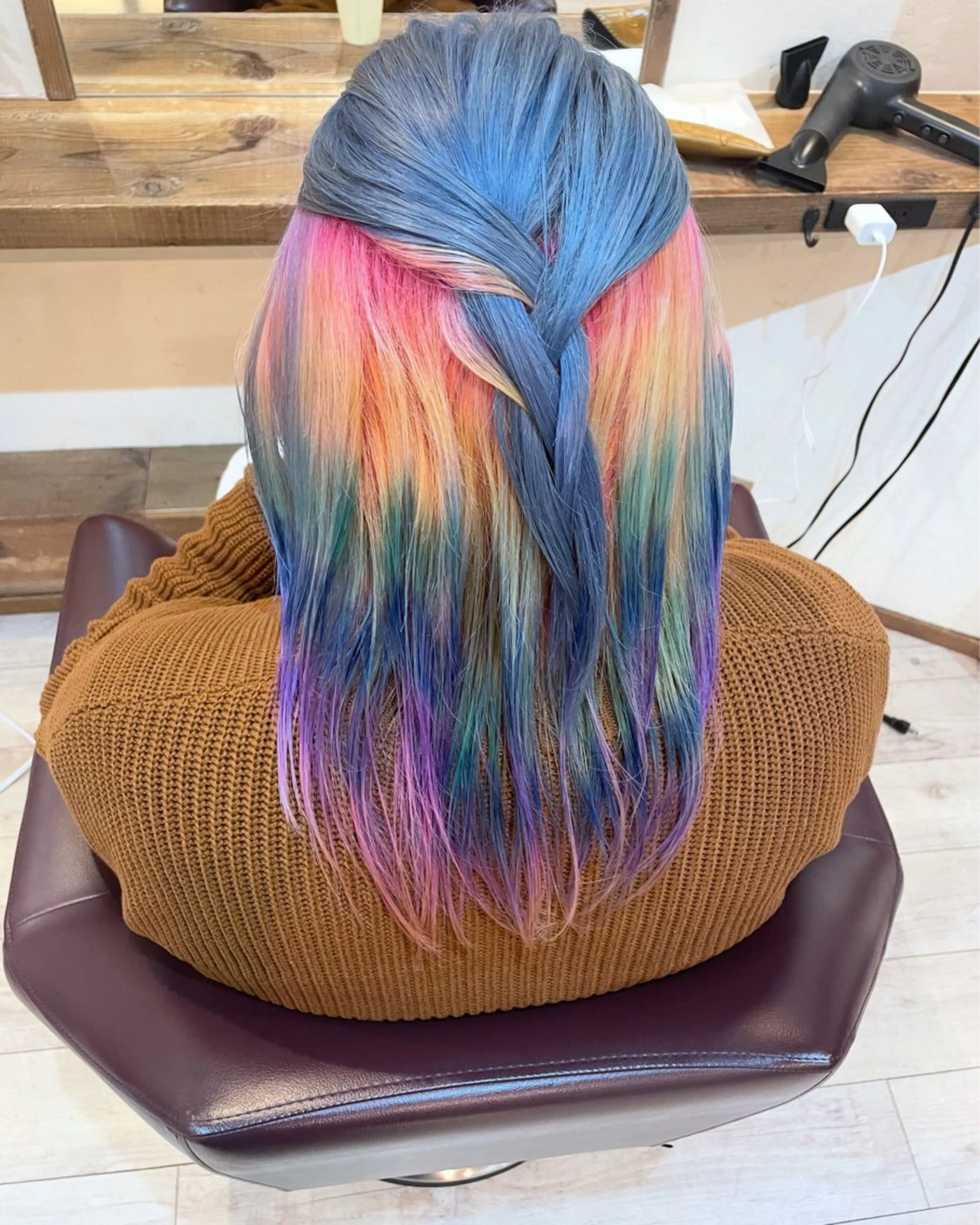 ミディアム カラー ヘアカラー 透け感カラー🫧 加納トモヒロのヘアスタイル