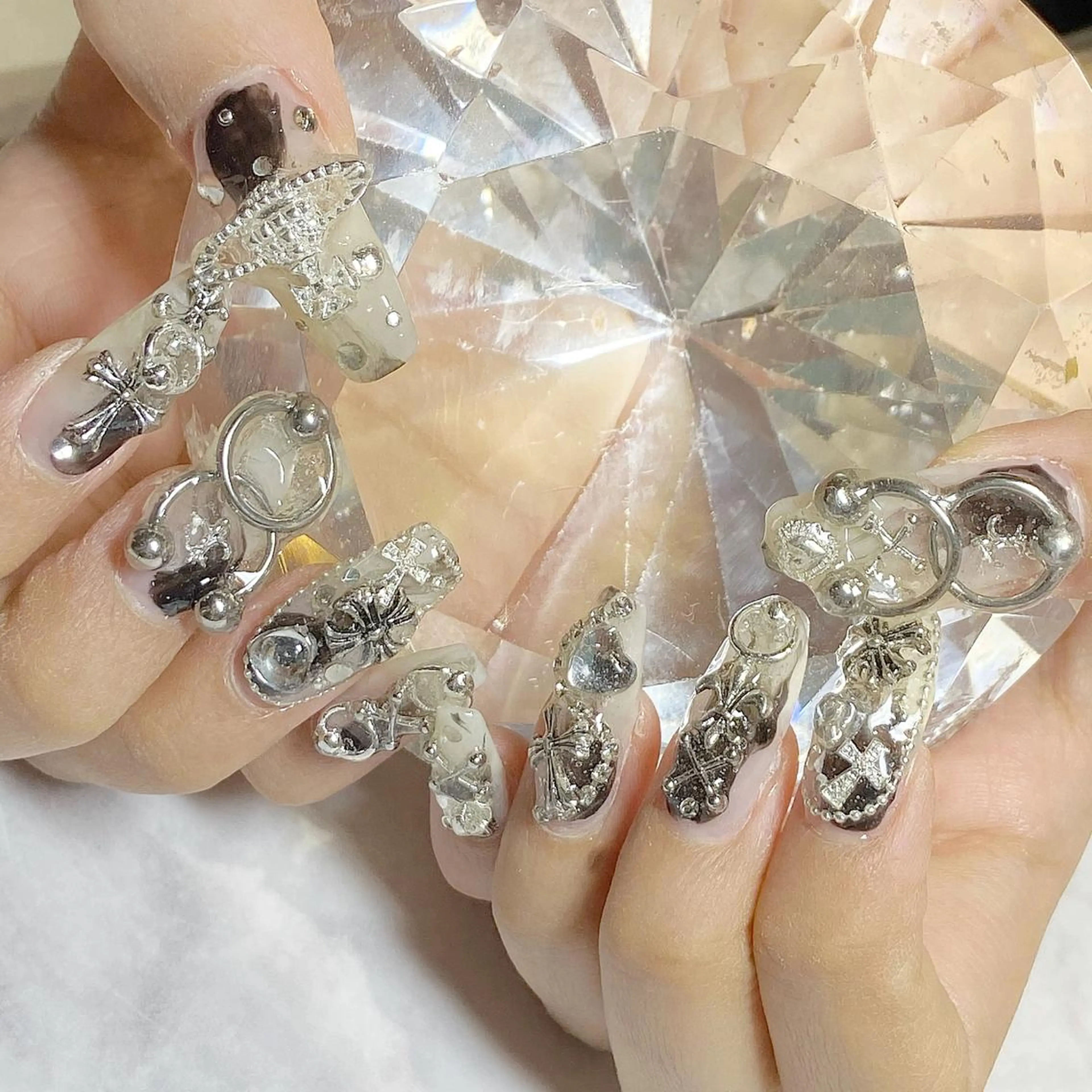 ネイル ロングネイル あ きのネイルデザイン