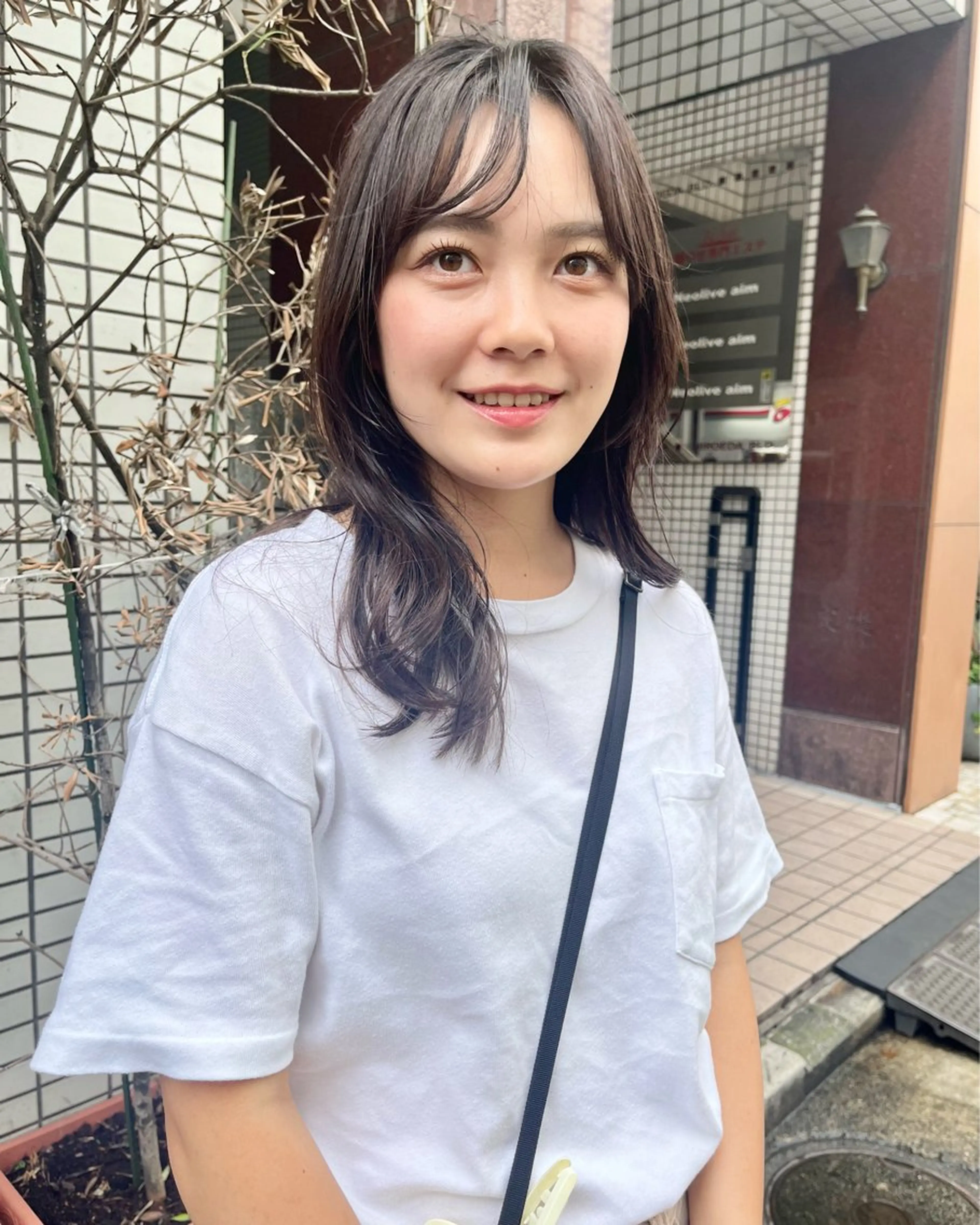 セミロング カラー ヘアアレンジ グレージュ 🌷ボブ/髪質改善 ストレートのヘアスタイル