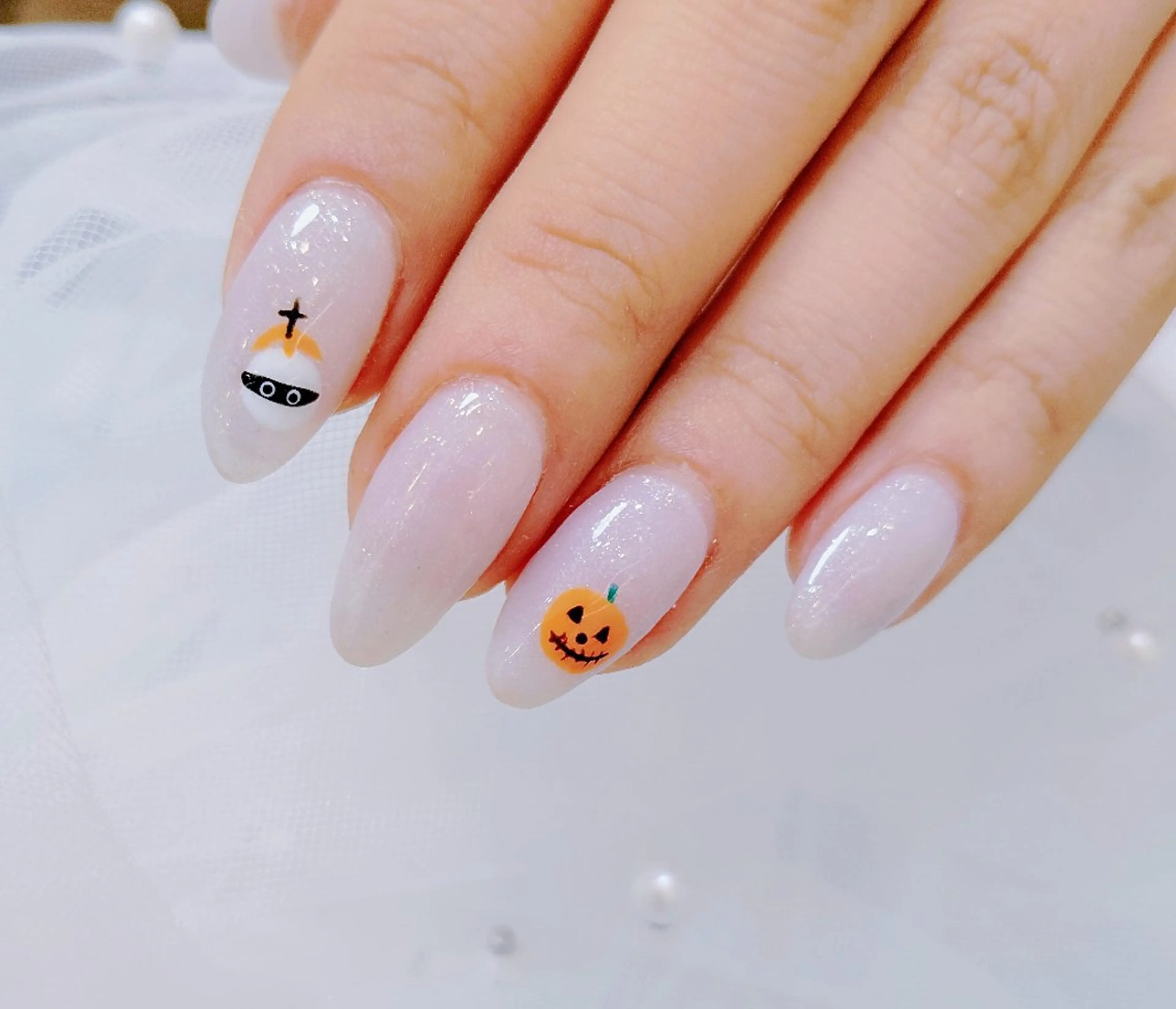 ネイル アートネイル ハロウィン キラキラネイル MIYUKI  美桜のネイルデザイン