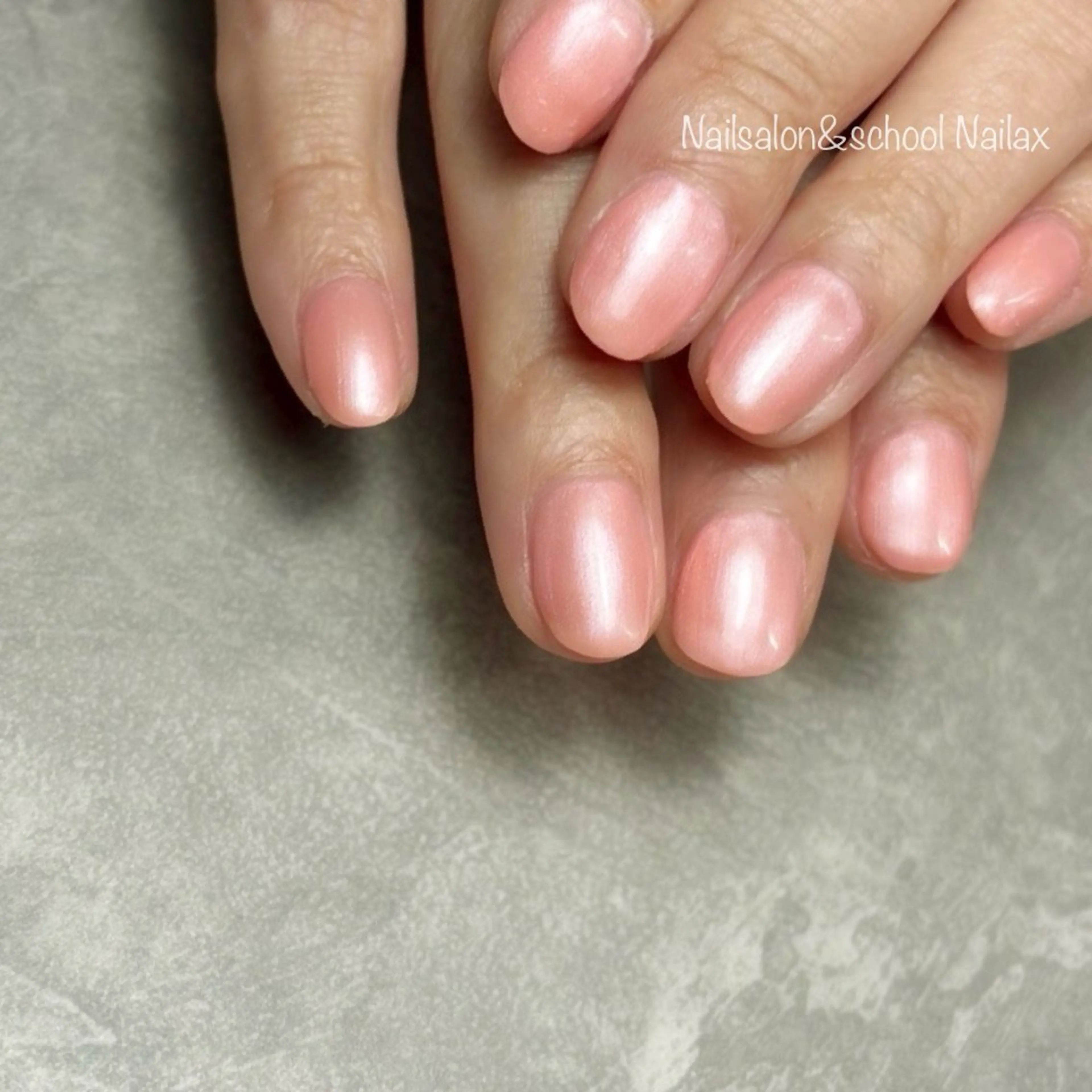 ネイル ワンカラーネイル ピンク ハンドネイル nailax YUMIのネイルデザイン