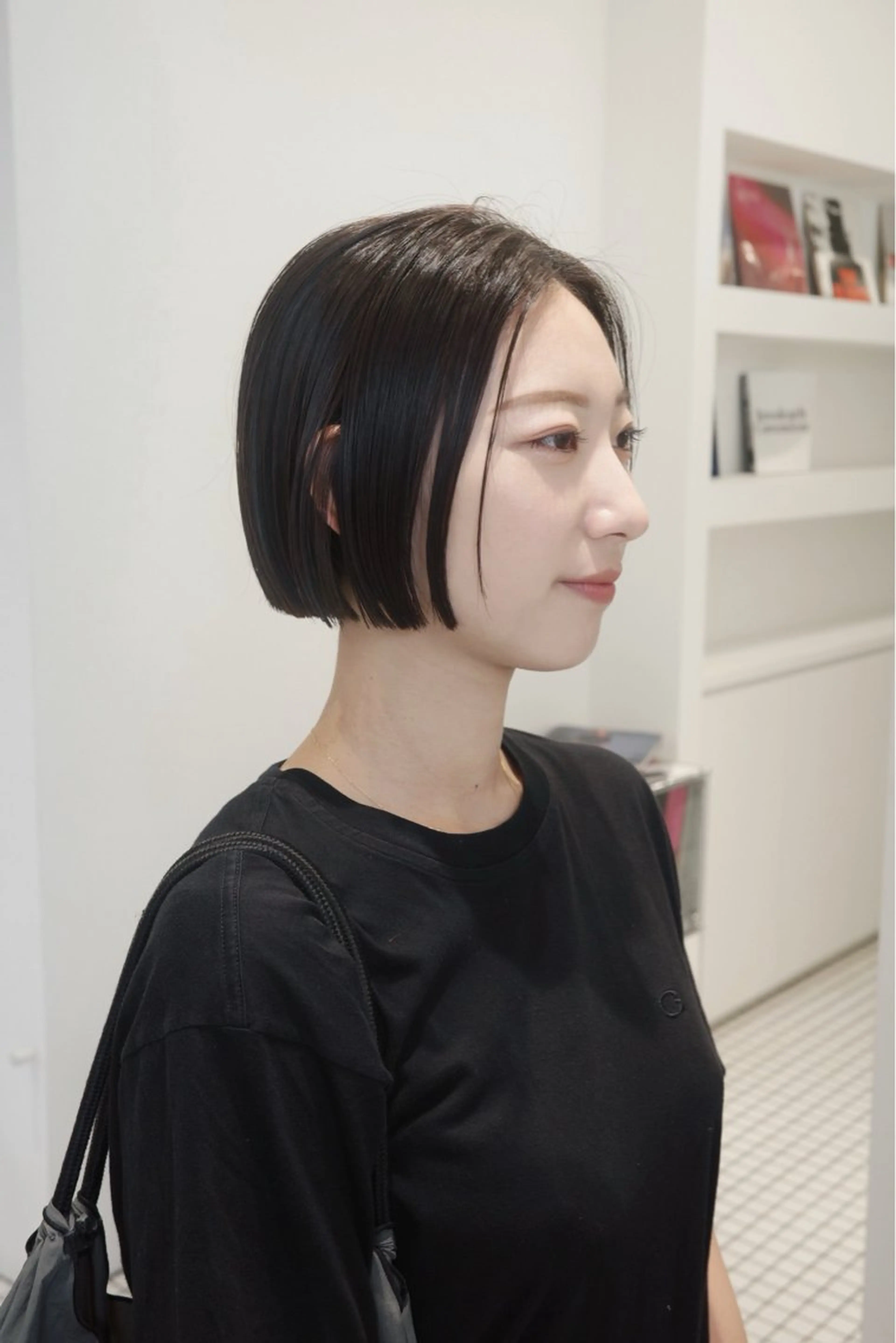 ショート カラー ボブ カット ヘアカラー 🌱ぱつっと/ボブ 🌱のヘアスタイル