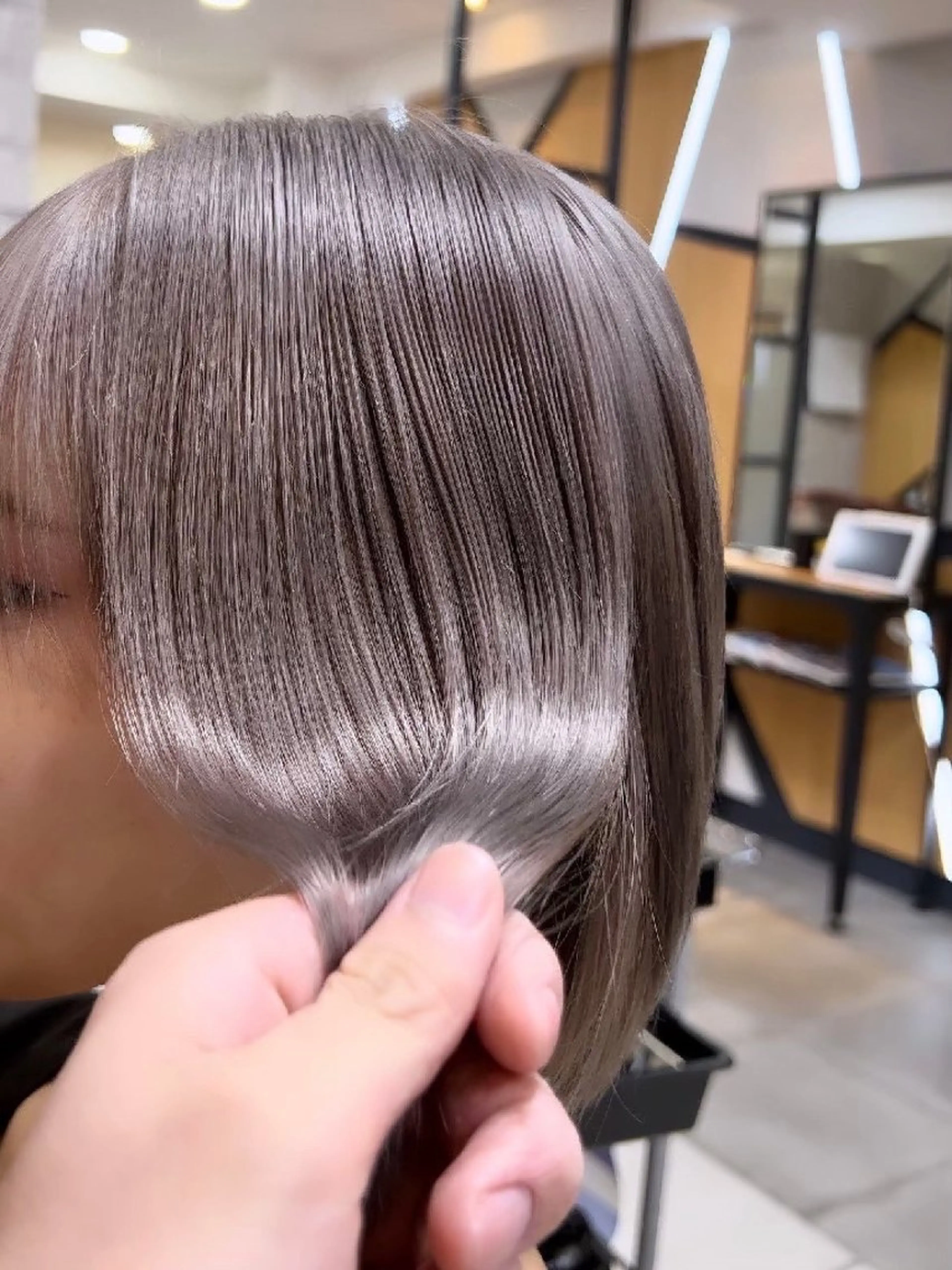 ミディアム カラー ボブパーマ/メンズ カワカミサトミ🐨のヘアスタイル