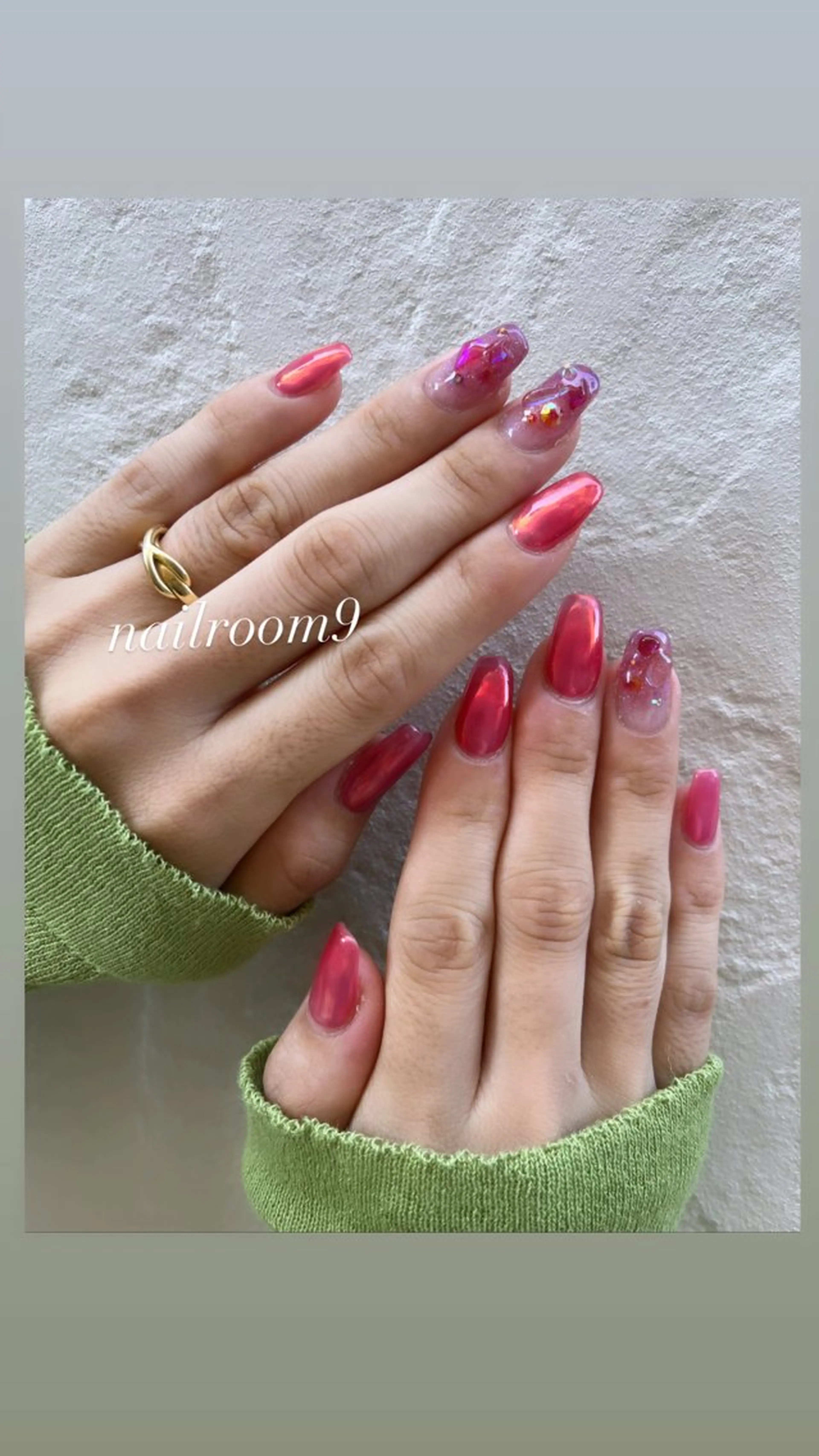 ネイル キラキラネイル ストーンネイル ハンドネイル nail room9 ☺︎のネイルデザイン