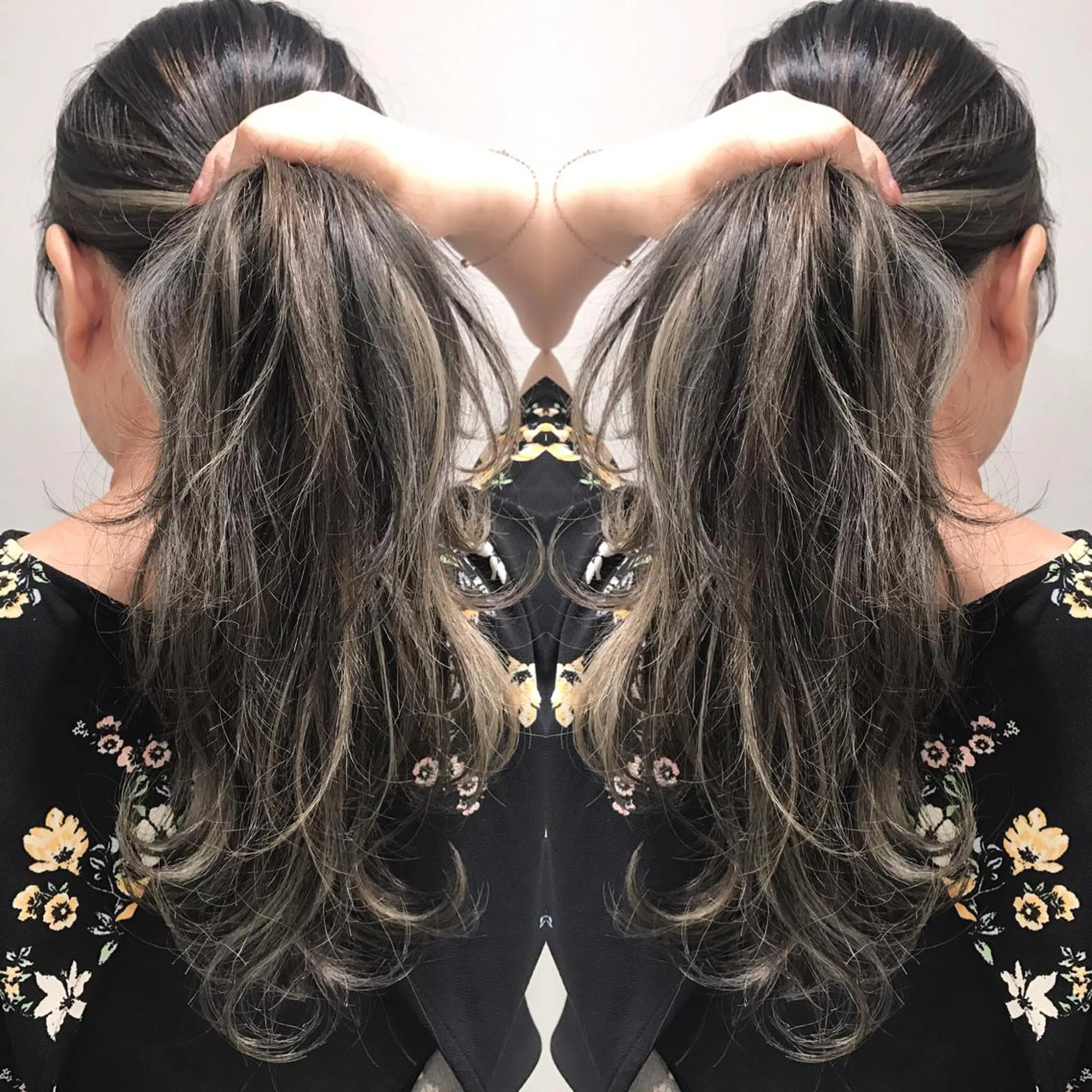 ロング カラー ヘアアレンジ ヘアカラー トリートメント BANK'S hair所属・💐ケラチン 髪質改善寺坂雄飛💐のヘアスタイル