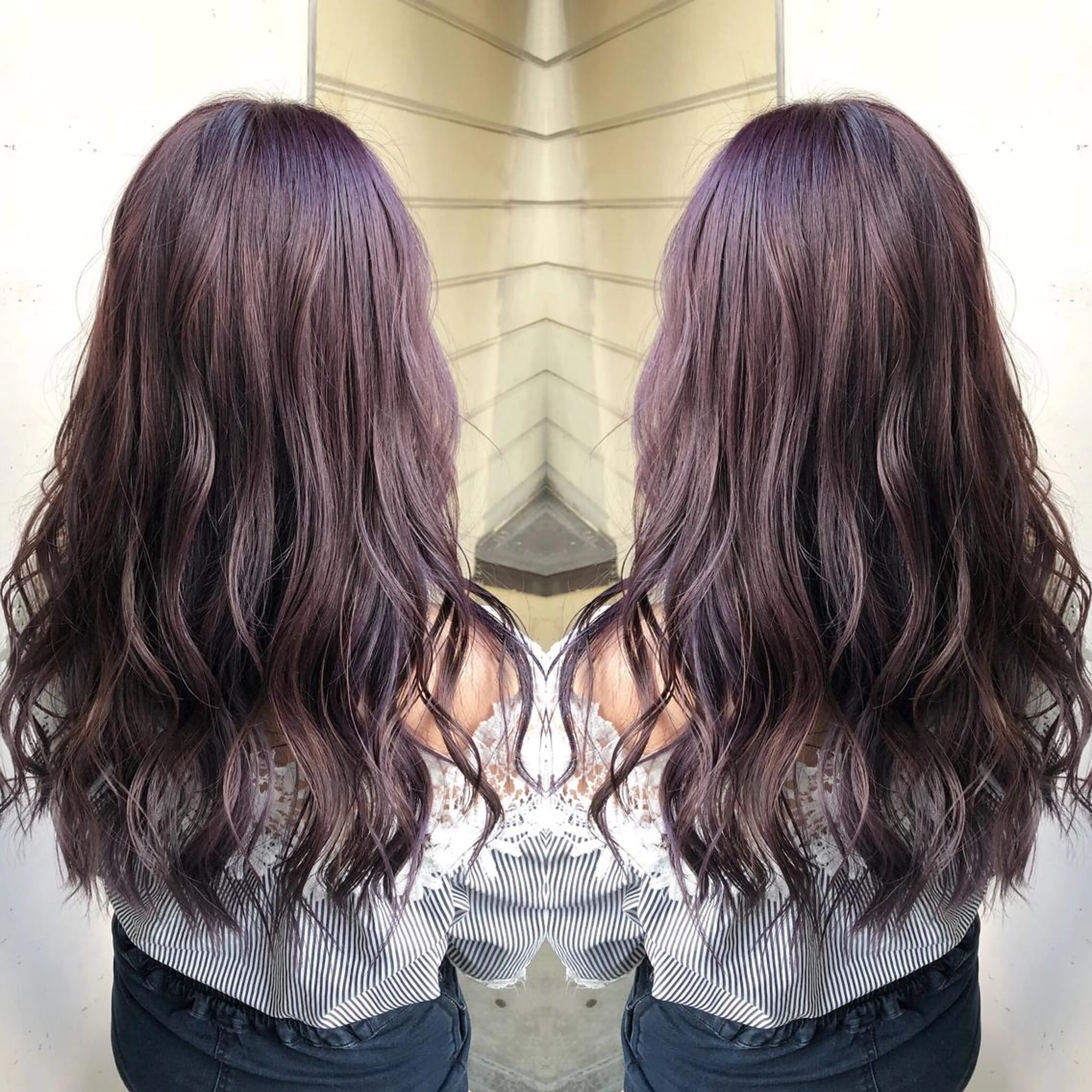 ロング カラー kr2s アメ村のヘアスタイル