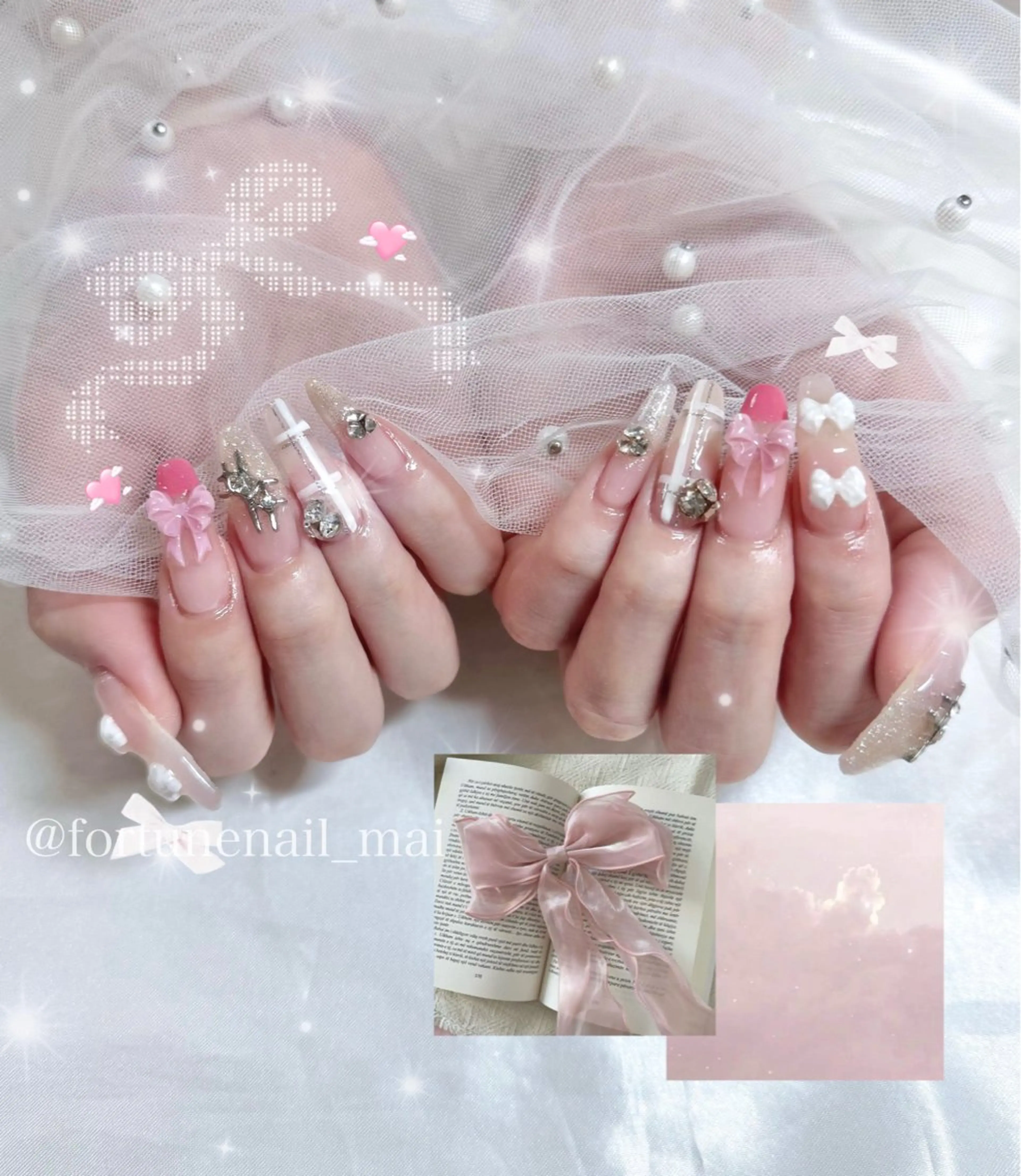 ネイル ガーリー ハンドネイル 🎀Mai 🎀のネイルデザイン