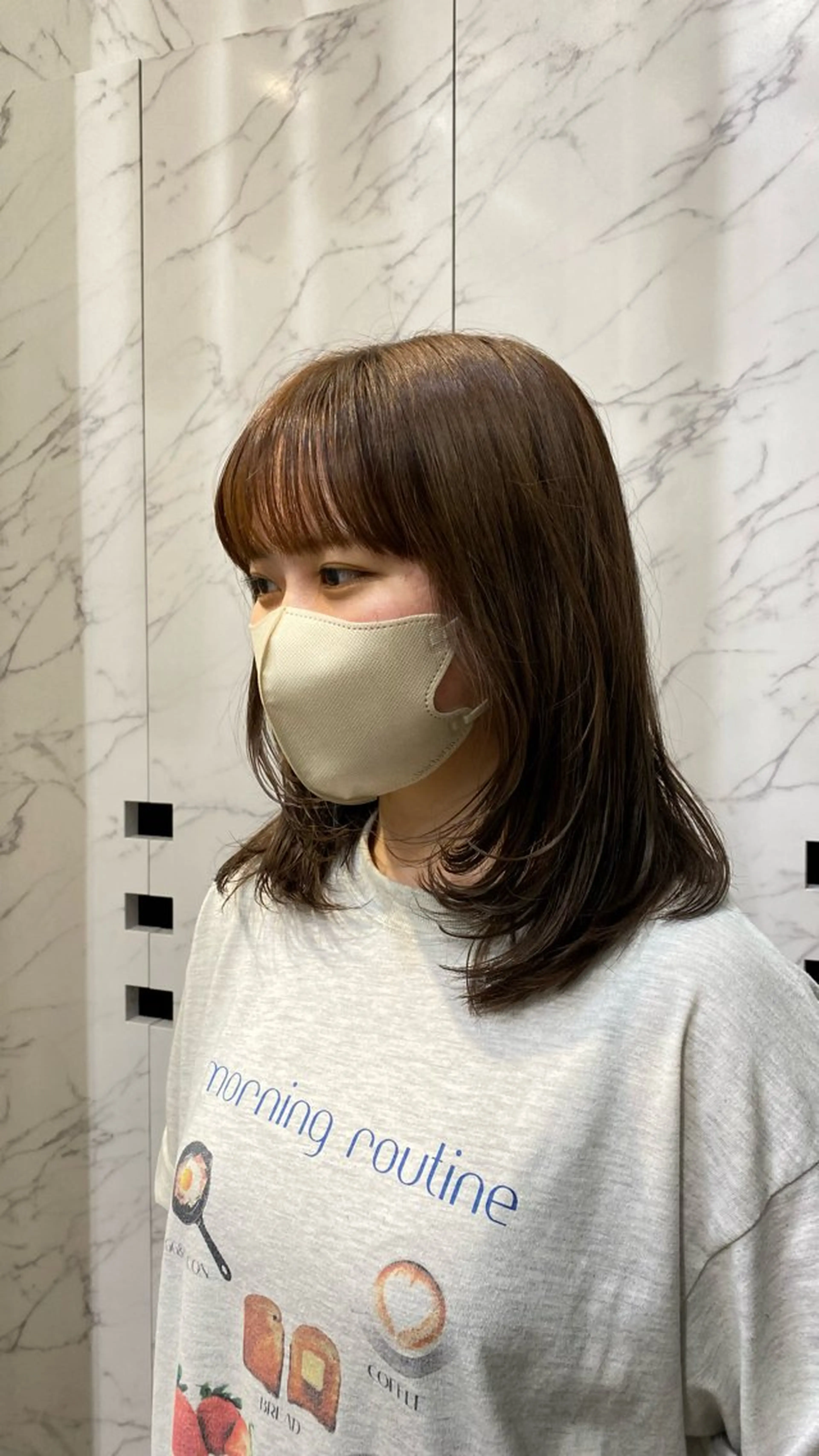 ミディアム カット マツザキ マナトのヘアスタイル