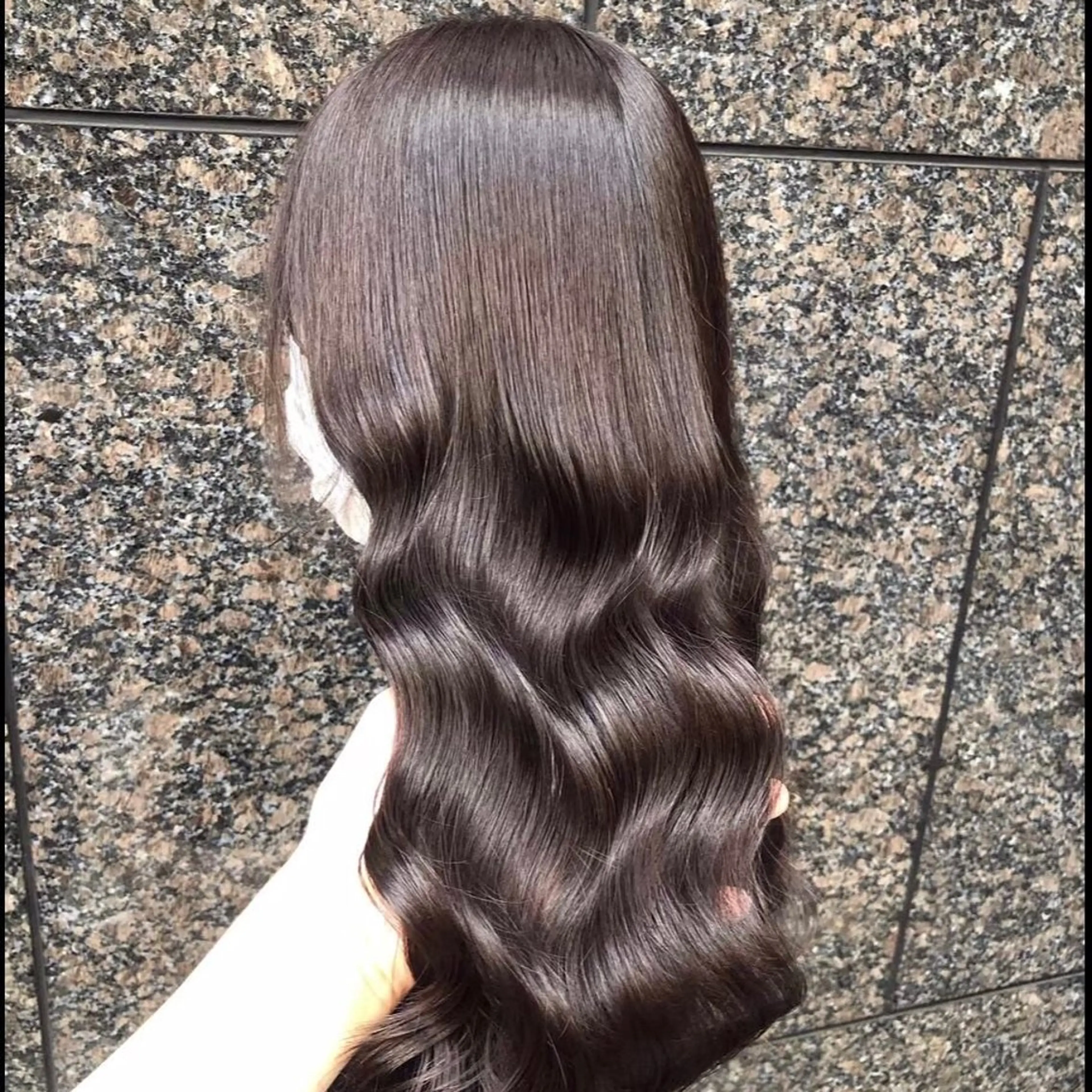 セミロング 田中 励也 縮毛矯正のヘアスタイル
