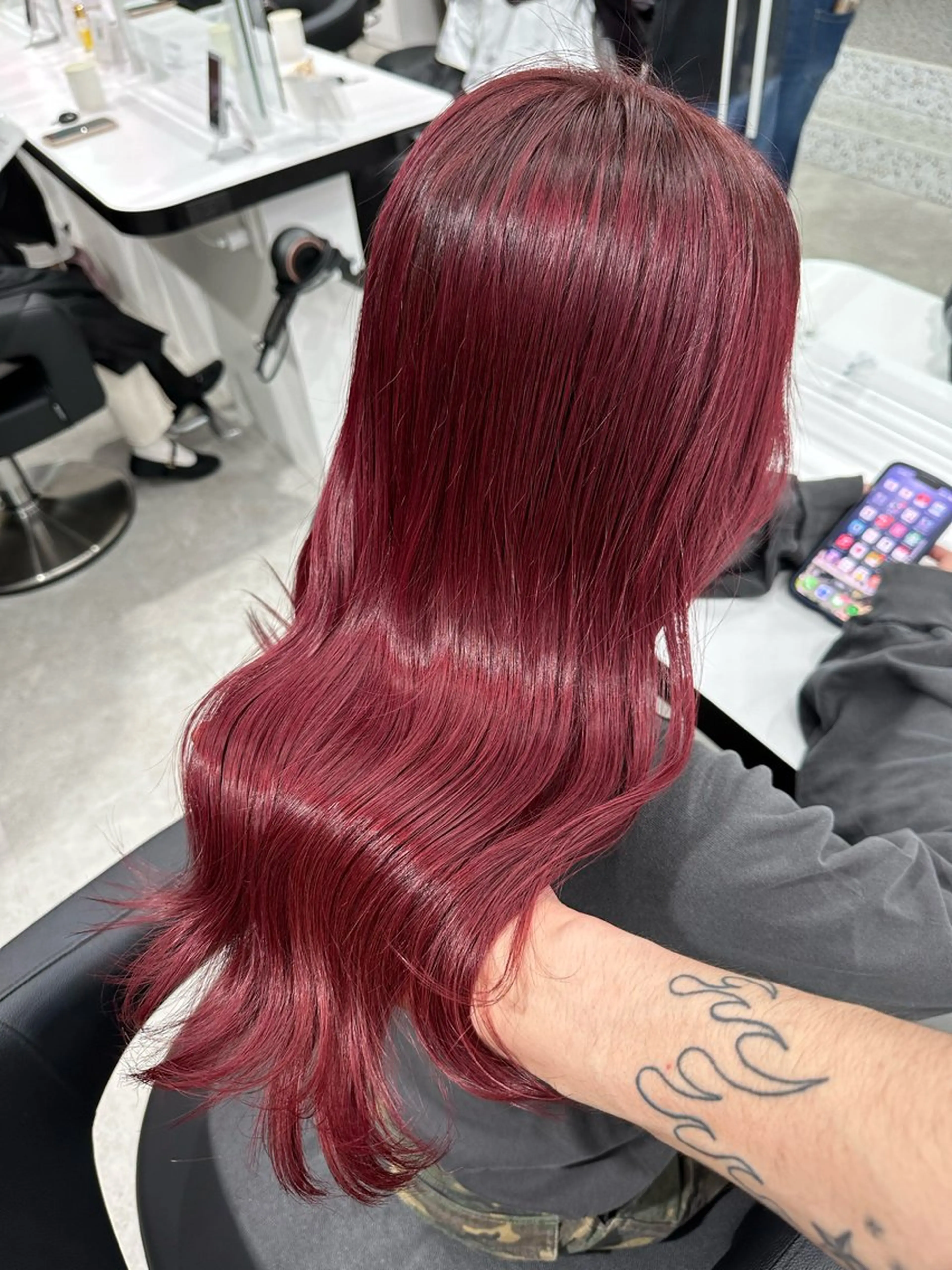ロング カラー カット ヘアカラー 🍒ワイン系 ウルフカット🍒拓未のヘアスタイル