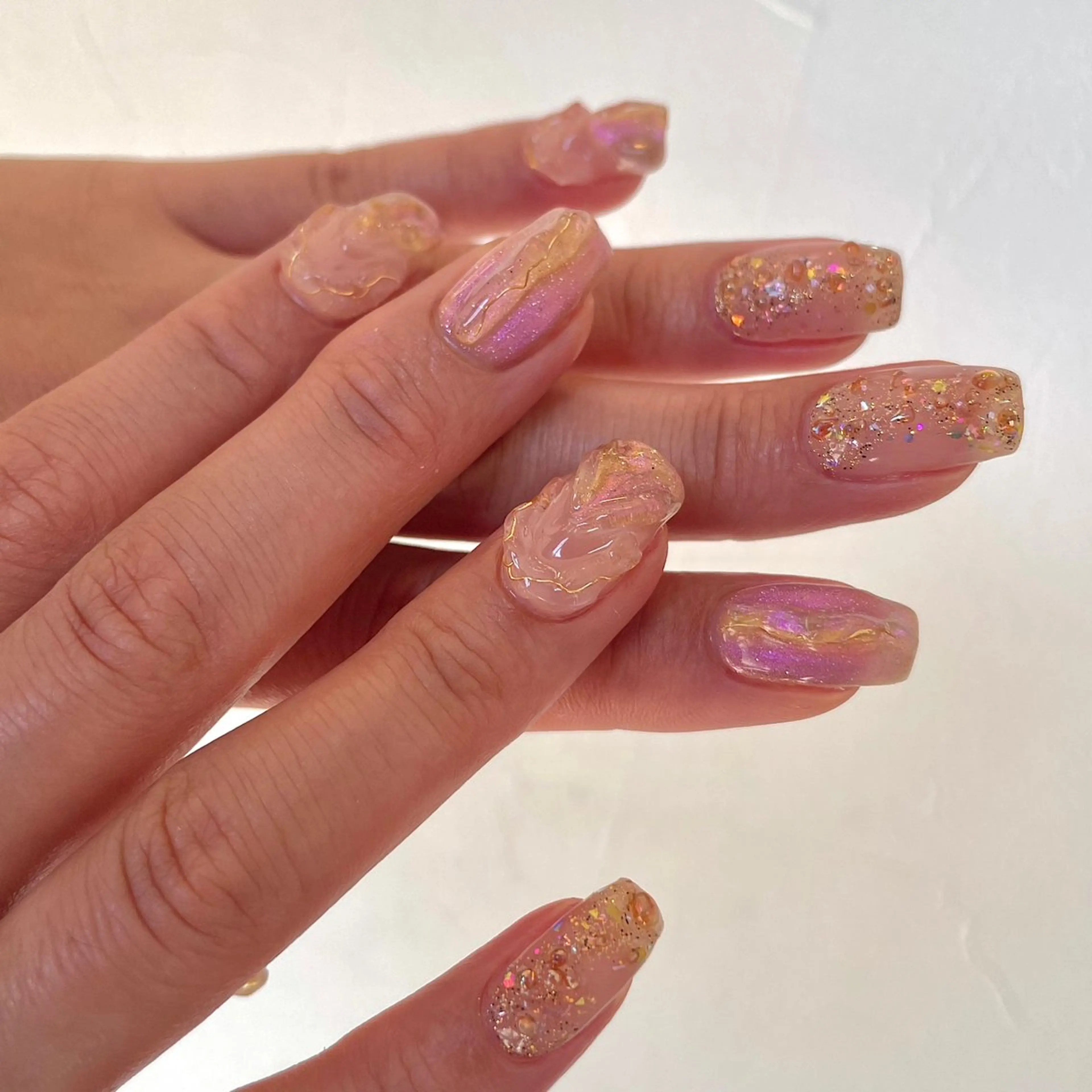ネイル クリアネイル 氷ネイル・うるうるネイル ニュアンスネイル ハンドネイル KULIN Kanaのマツエク・マツパデザイン
