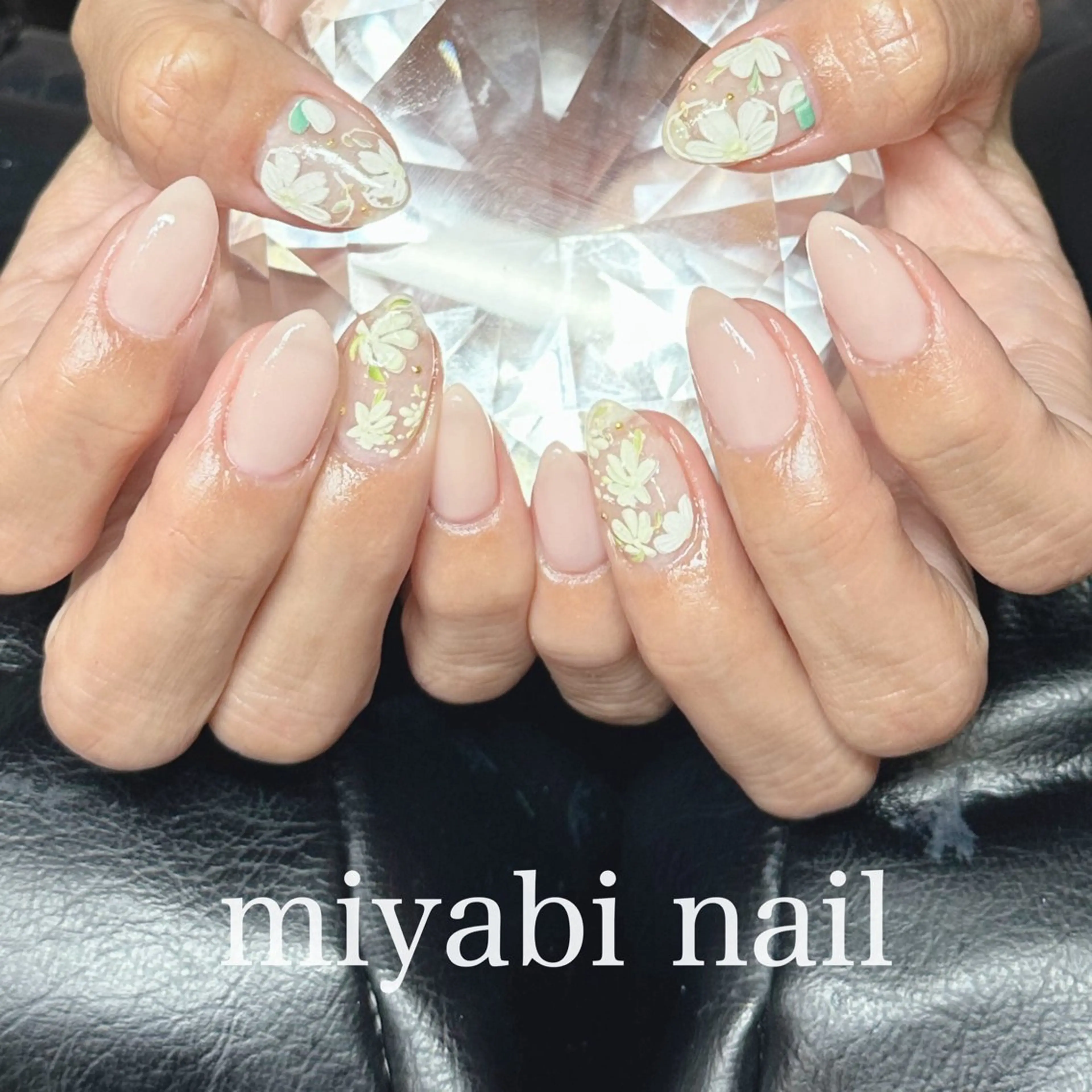 ネイル アートネイル フラワーネイル ジェルネイル 持ち込み オフィスネイル ハンドネイル miyabi nail 桂川駅近くのネイルデザイン