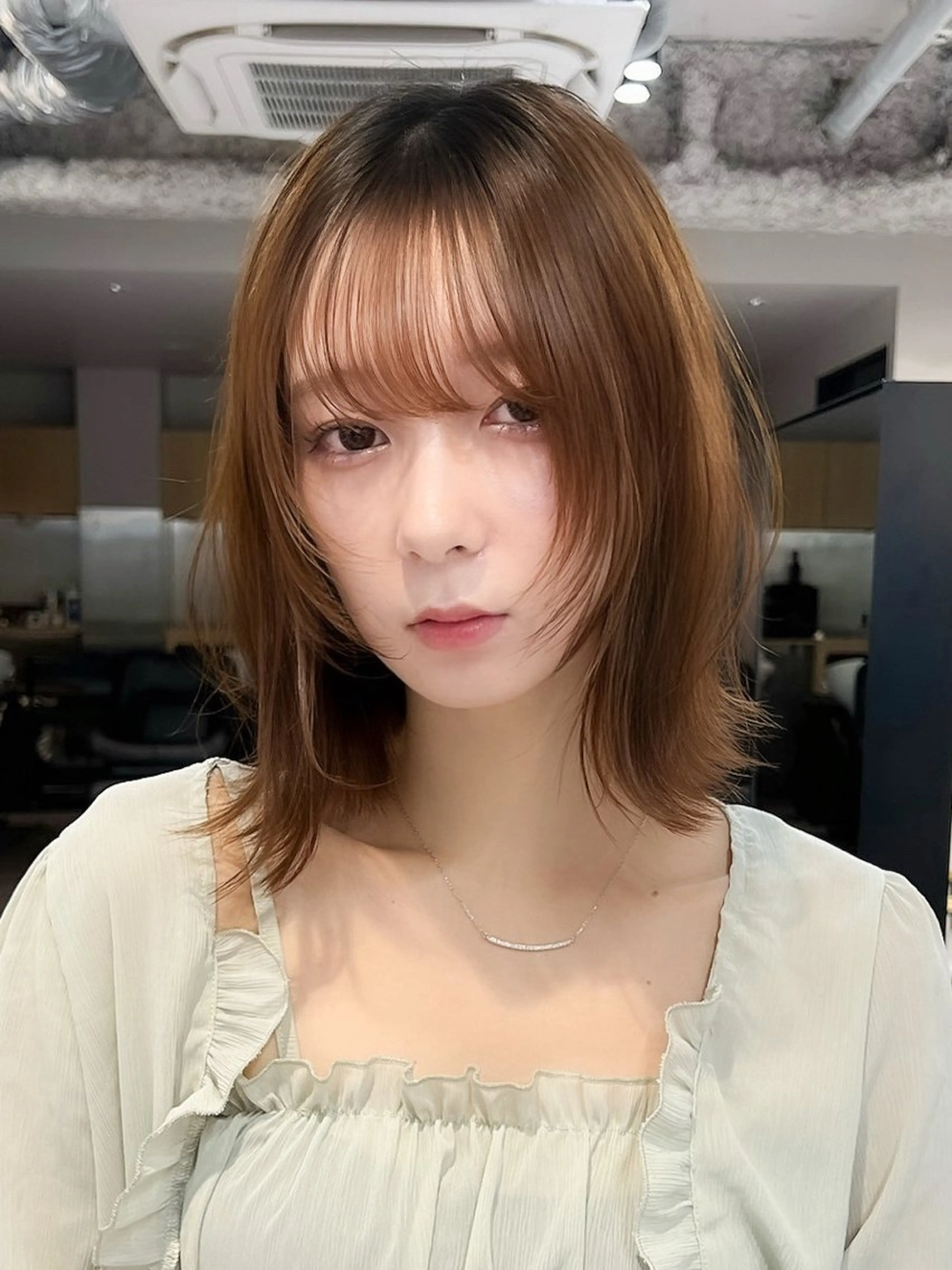 ミディアム 顔まわりレイヤー レイヤーカット 立川/ショート ボブ/レイヤー⭐️のヘアスタイル