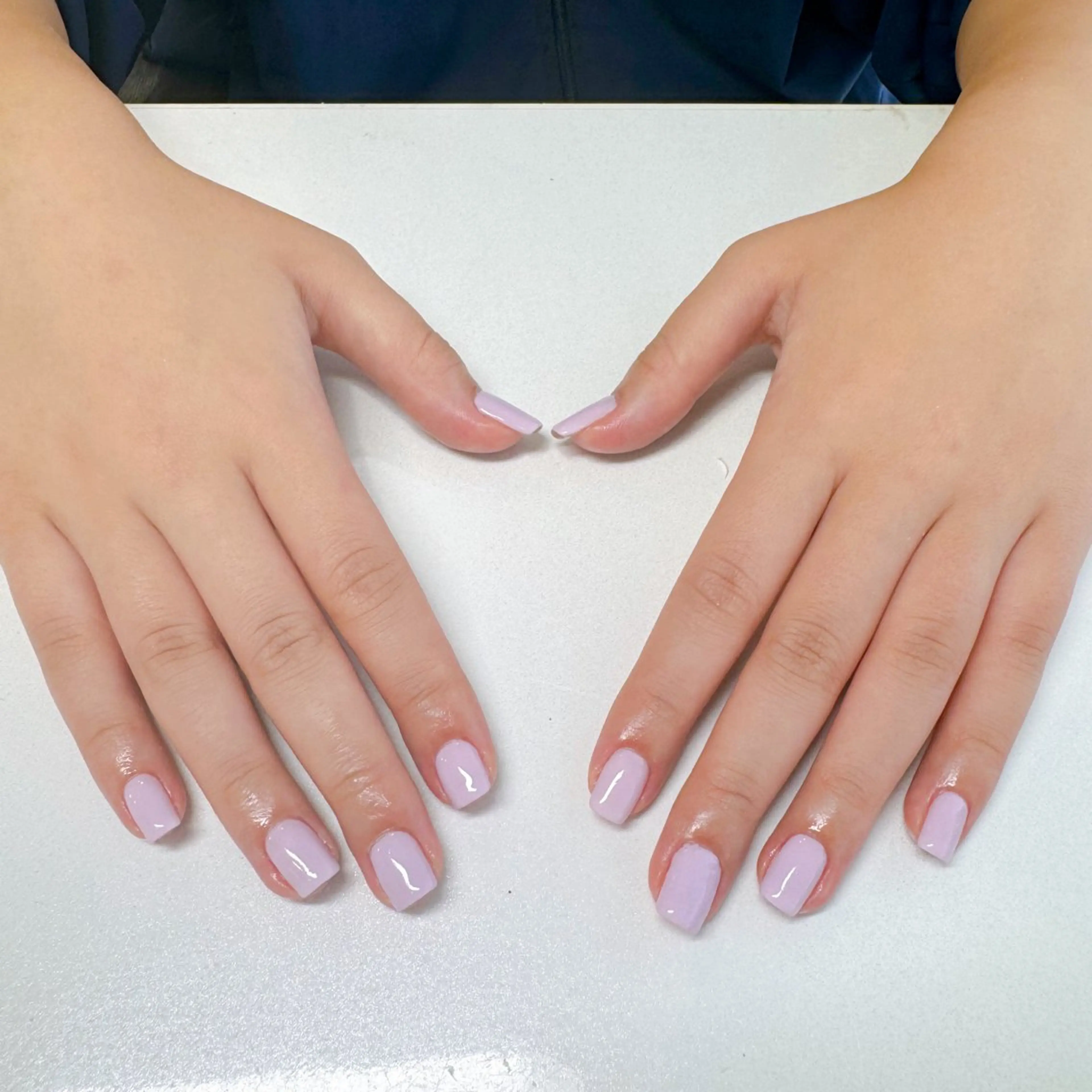 ネイル ワンカラーネイル パープル mieux nail aireiのネイルデザイン
