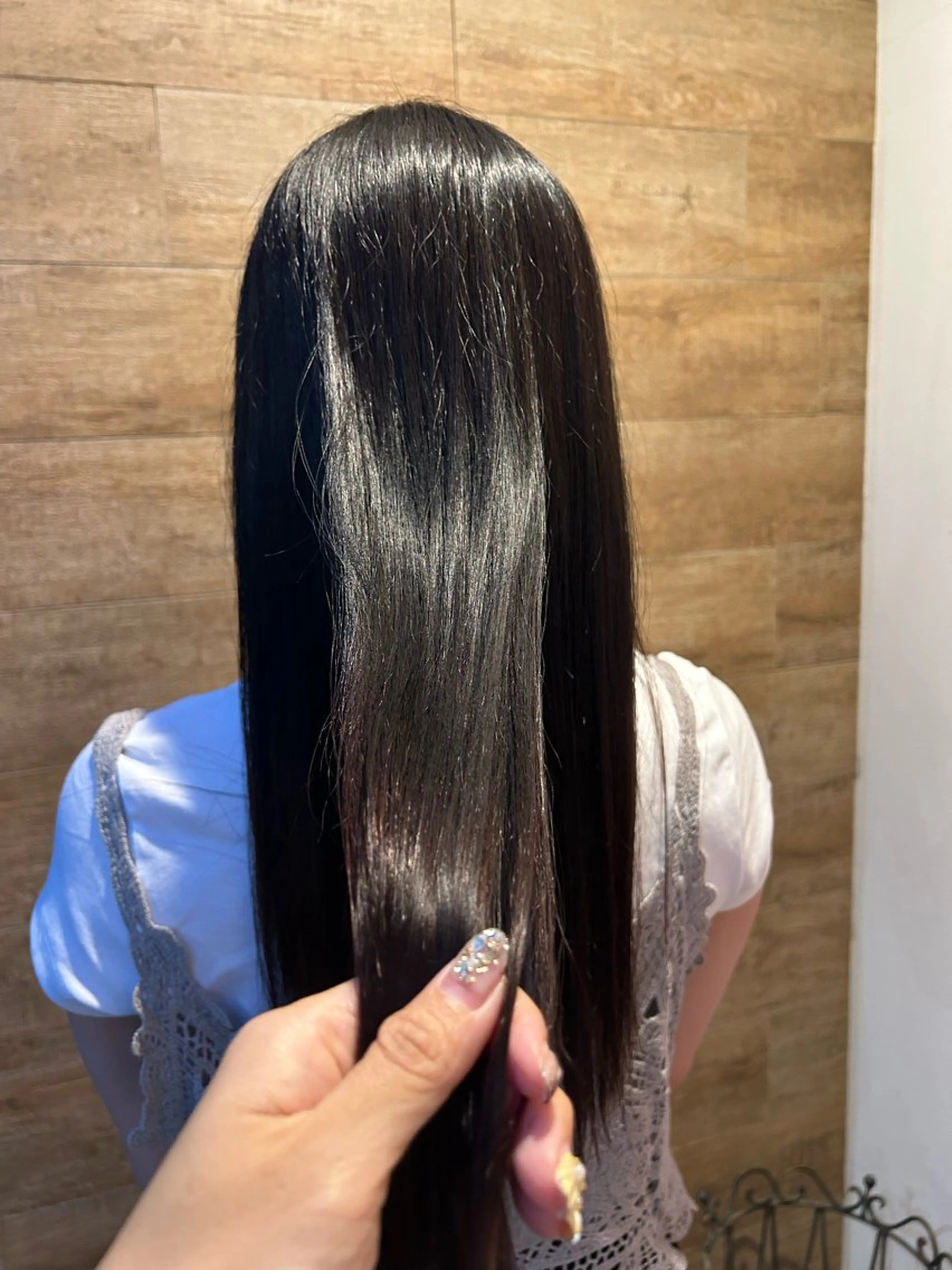 ロング 髪質改善 縮毛矯正 うる艶×韓国hair 【아스카🌸アスカ】のヘアスタイル