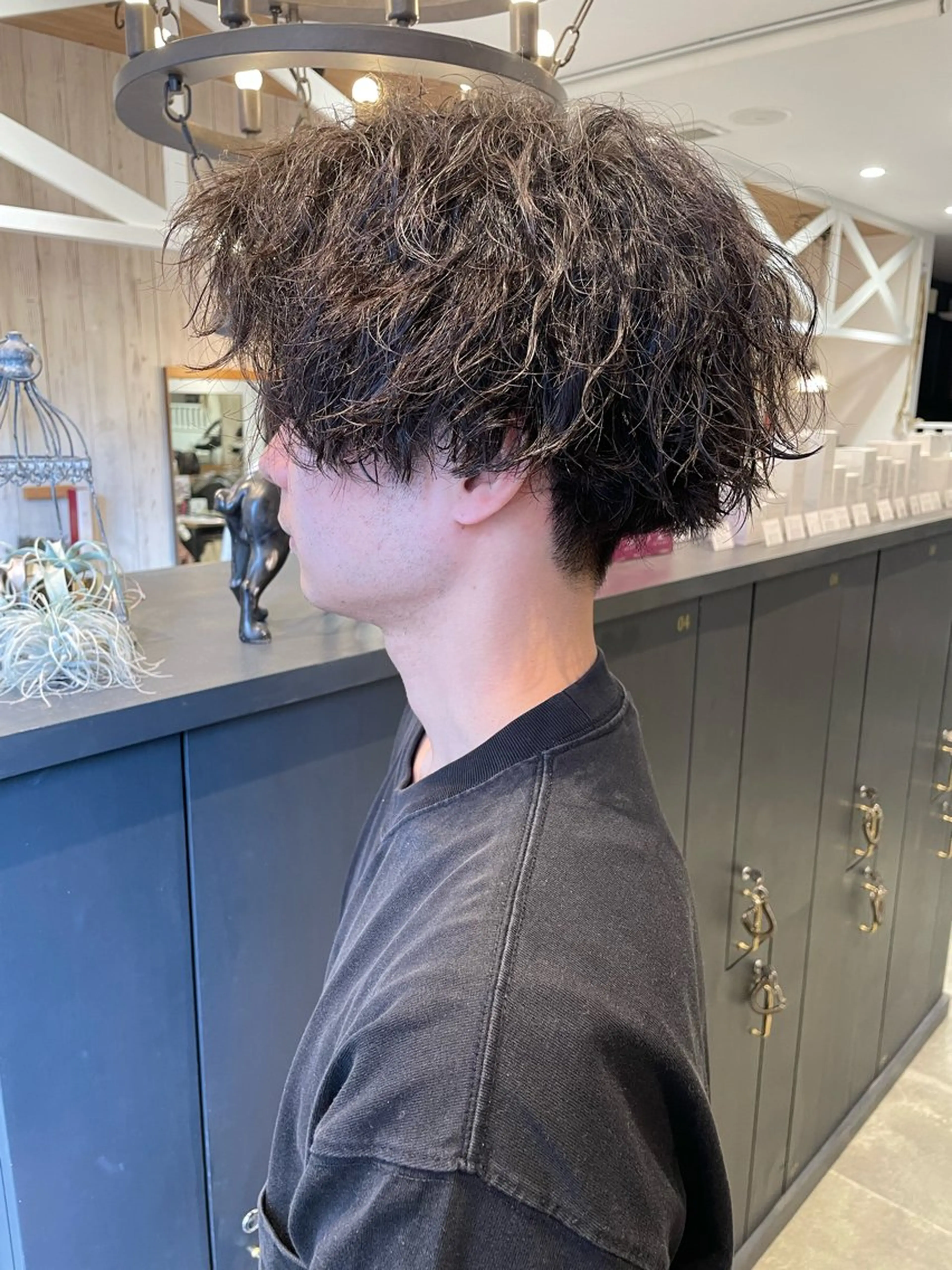 パーマ メンズ カット パーマ 細沼 葵のヘアスタイル