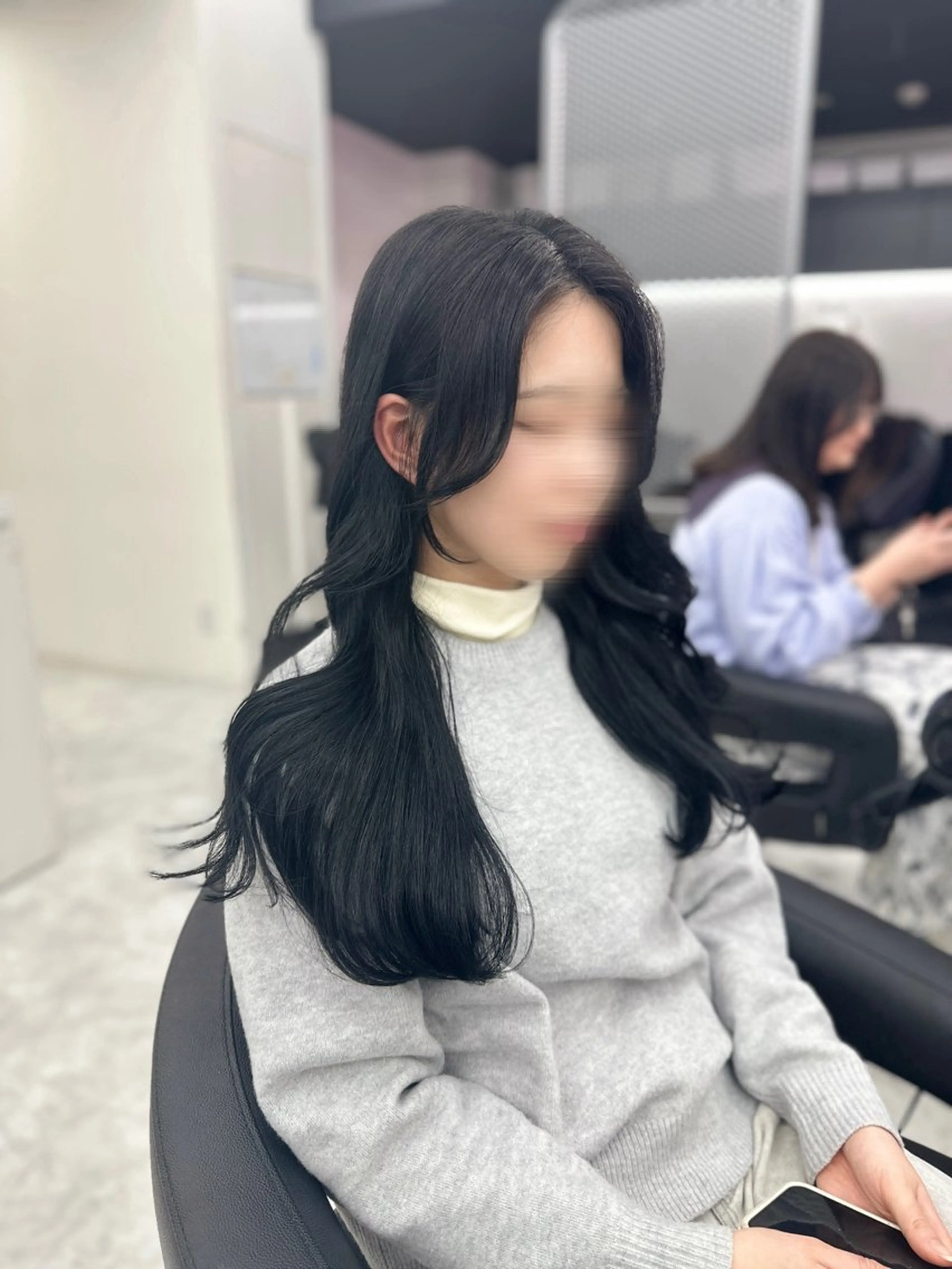 ロング カラー パーマ ヘアアレンジ メンズ キッズ ♥️韓国ヘア レイヤー♥️ゆりのヘアスタイル