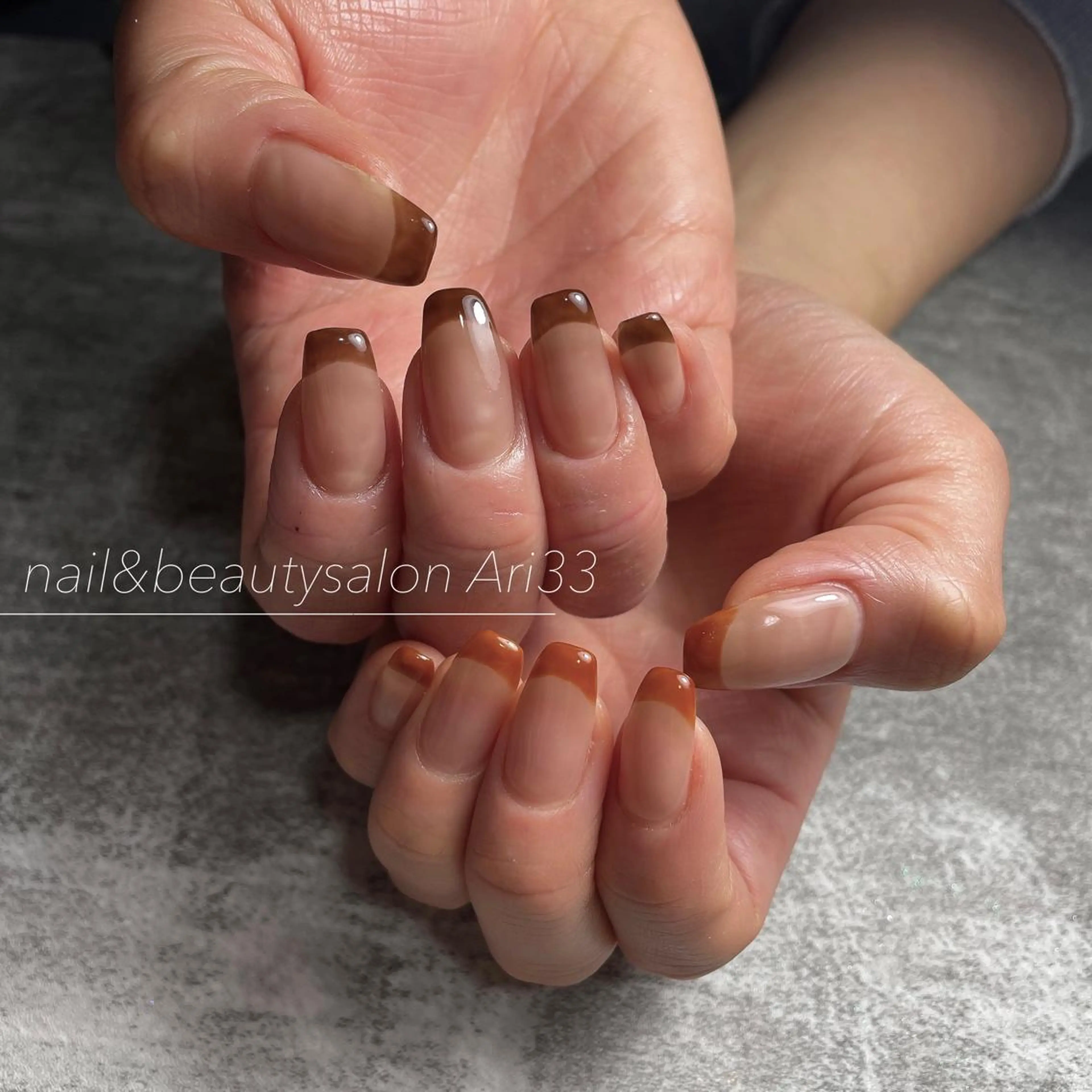 ネイル フレンチネイル ニュアンスネイル ハンドネイル プライベートサロン Ari33nailのネイルデザイン