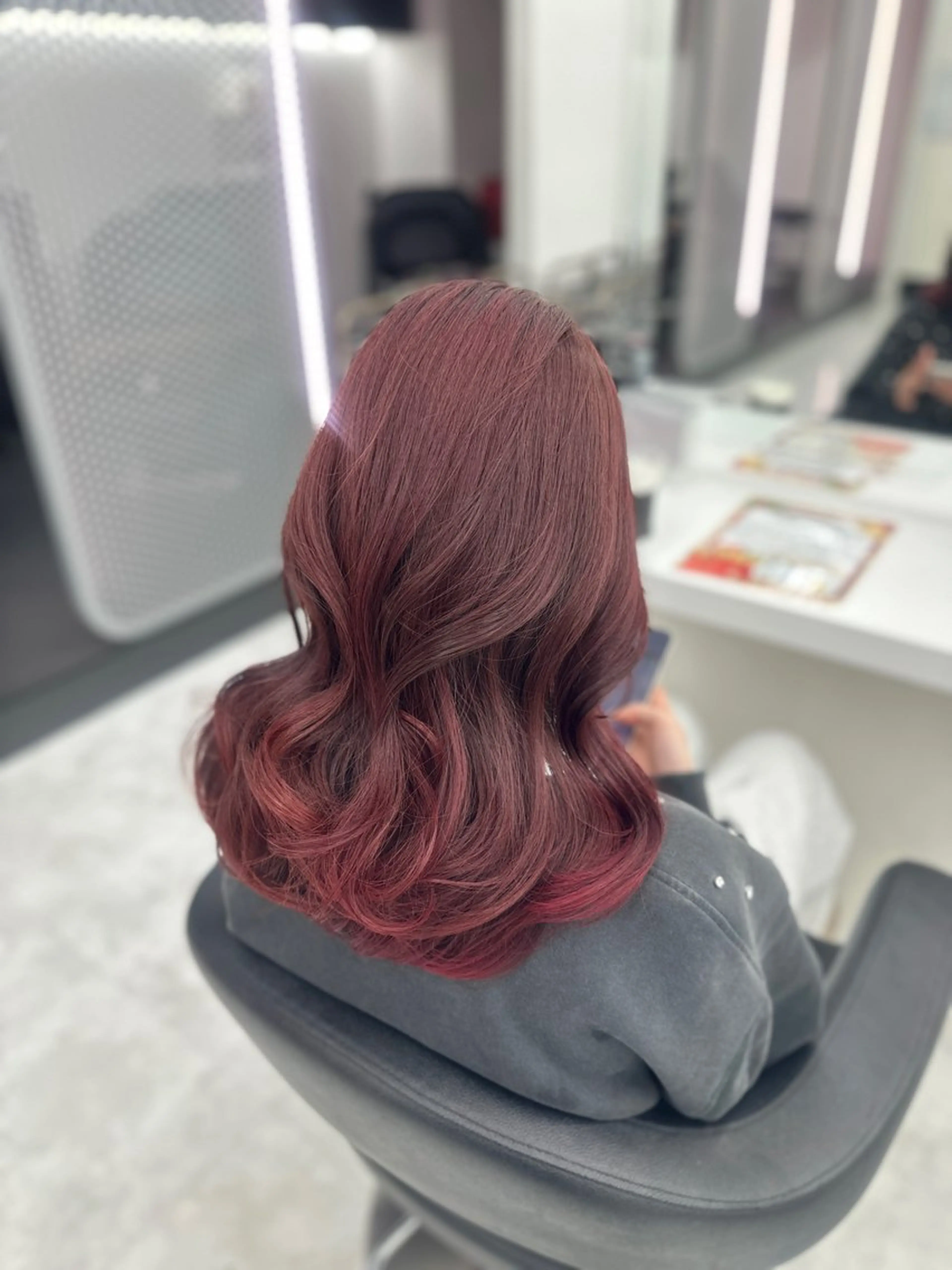 ロング カラー パーマ ヘアアレンジ メンズ キッズ ♥️韓国ヘア レイヤー♥️ゆりのヘアスタイル