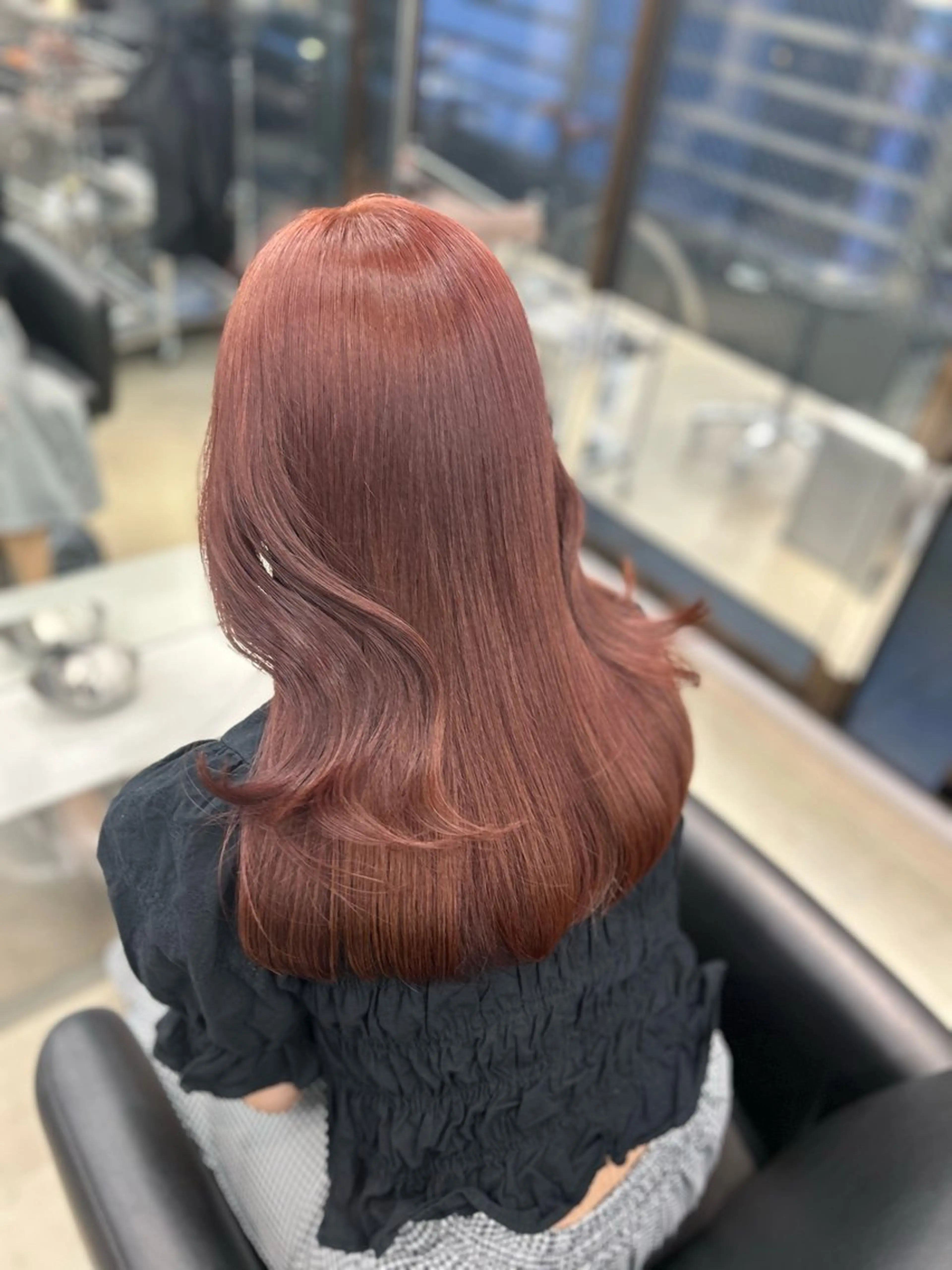 セミロング カラー ブラウンカラー ピンクカラー ピンクブラウン カラーモデル募集中 /Nanakaのヘアスタイル