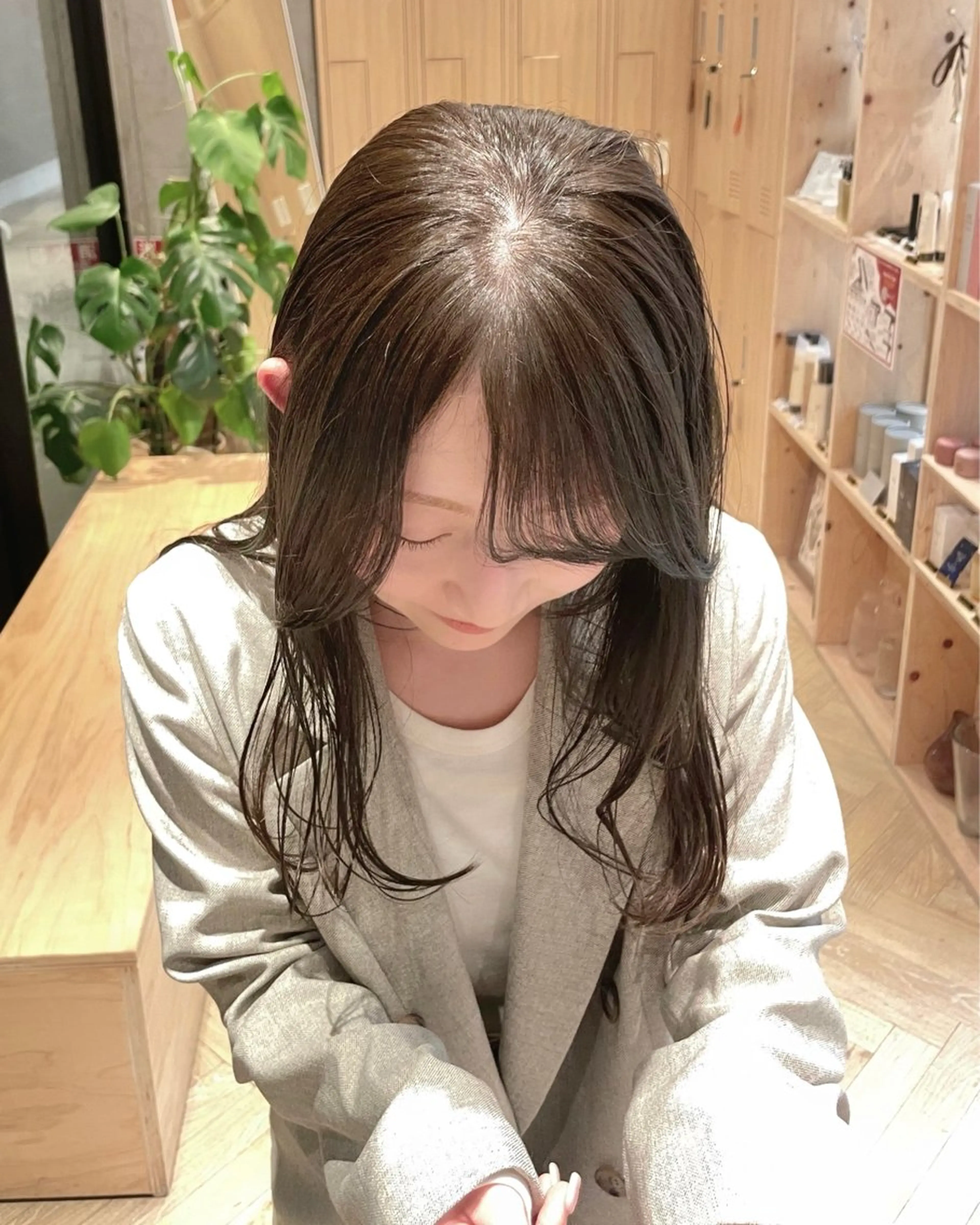 セミロング カット ヘアカラー トリートメント 似合わせ/透明感 /レイヤー/りほ🤍のヘアスタイル