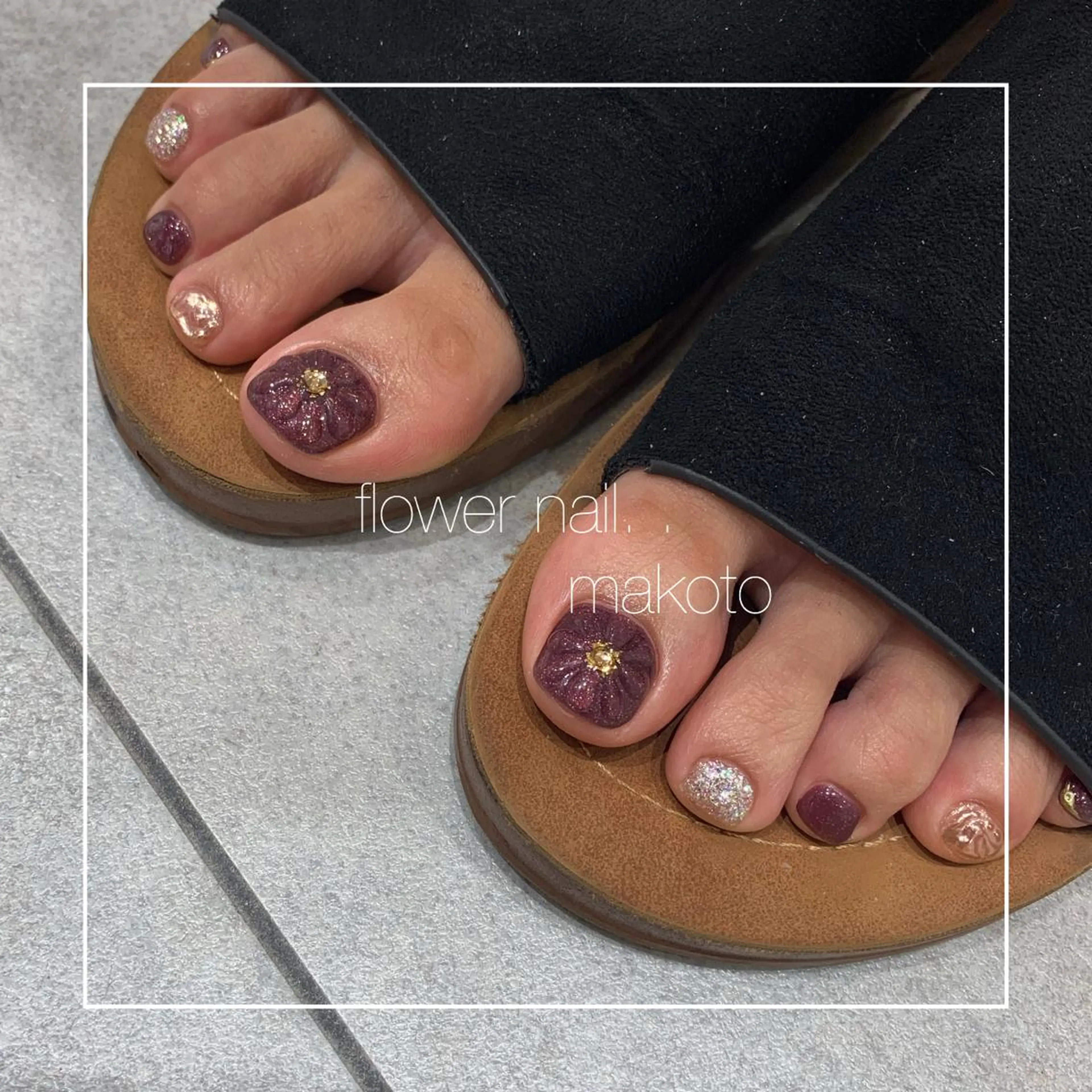 ネイル フラワーネイル フットネイル salon de Chéli所属・salon de Cheliのネイルデザイン