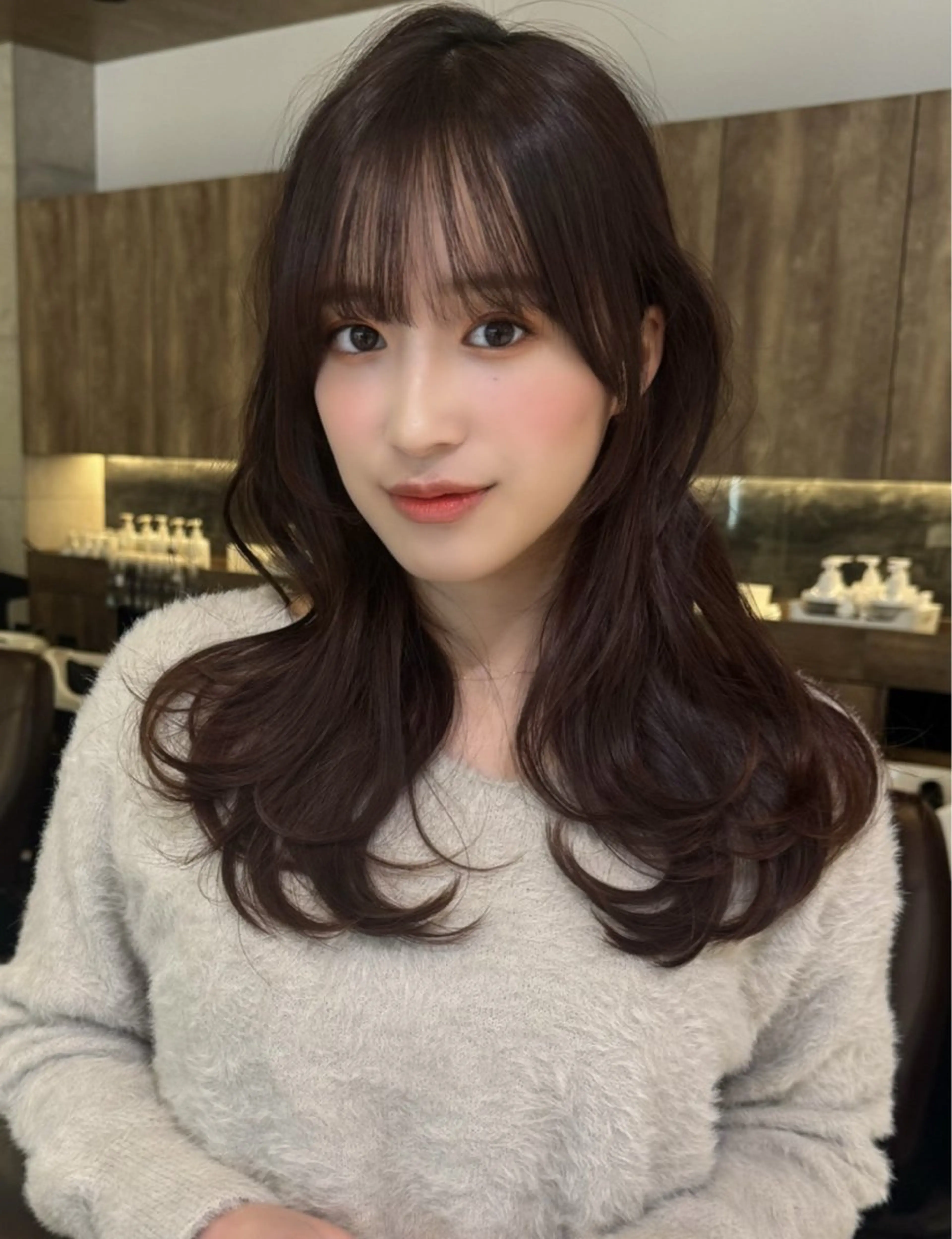 セミロング 無料カットモデル /レイヤー特化/荒砂のヘアスタイル