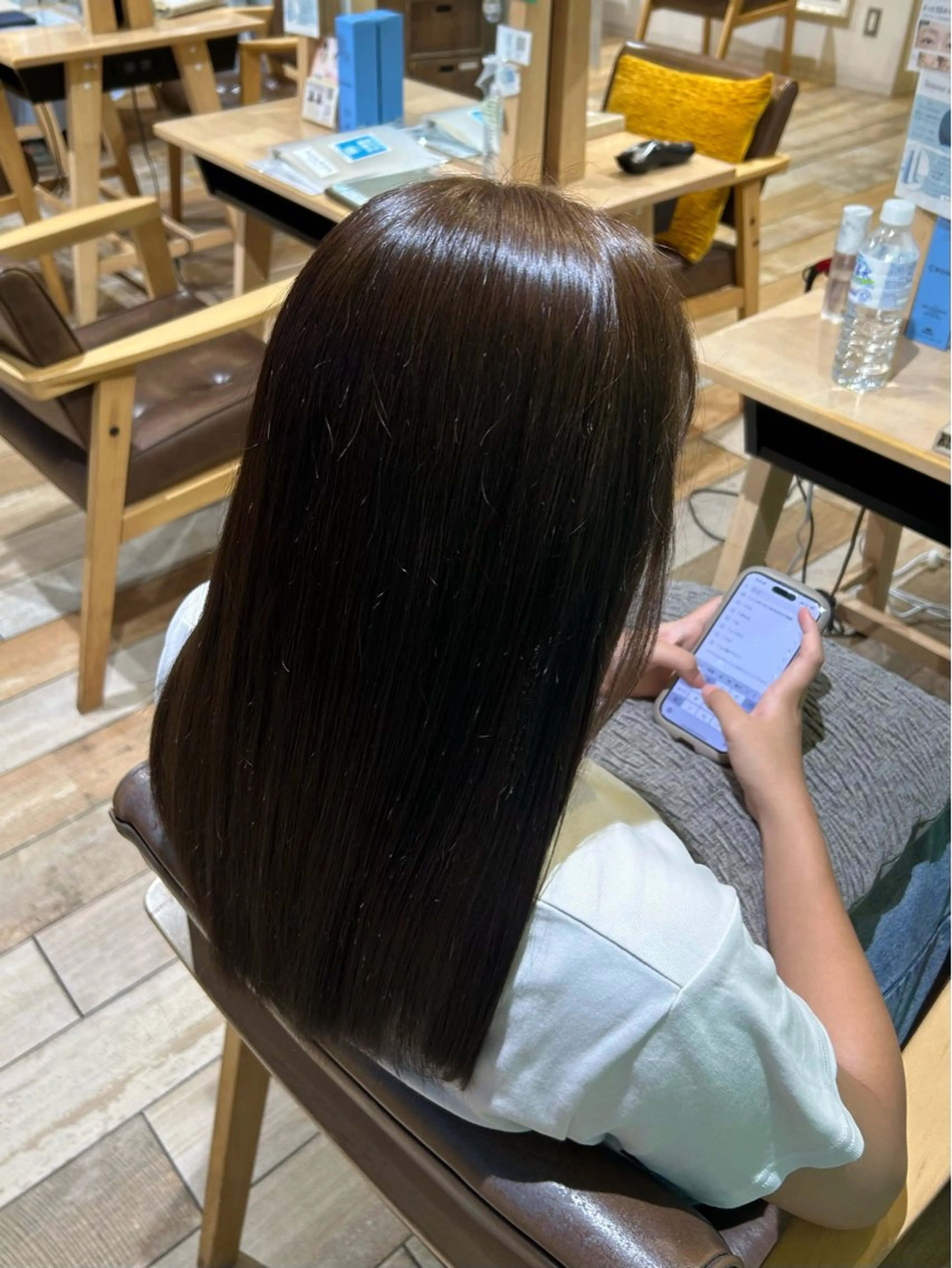 セミロング カラー ヘアカラー トリートメント 時田 羽美のヘアスタイル