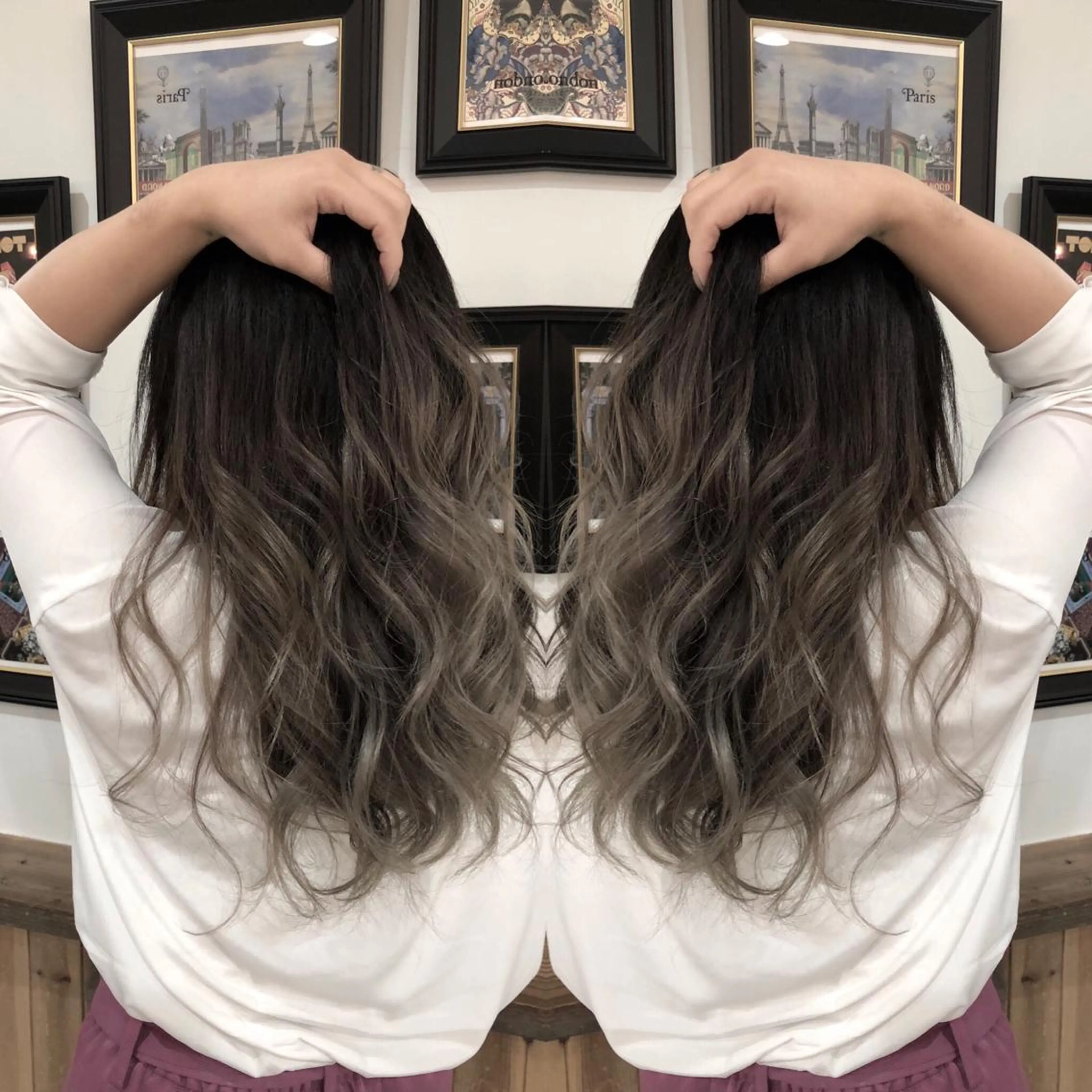 ロング カラー M IIのヘアスタイル