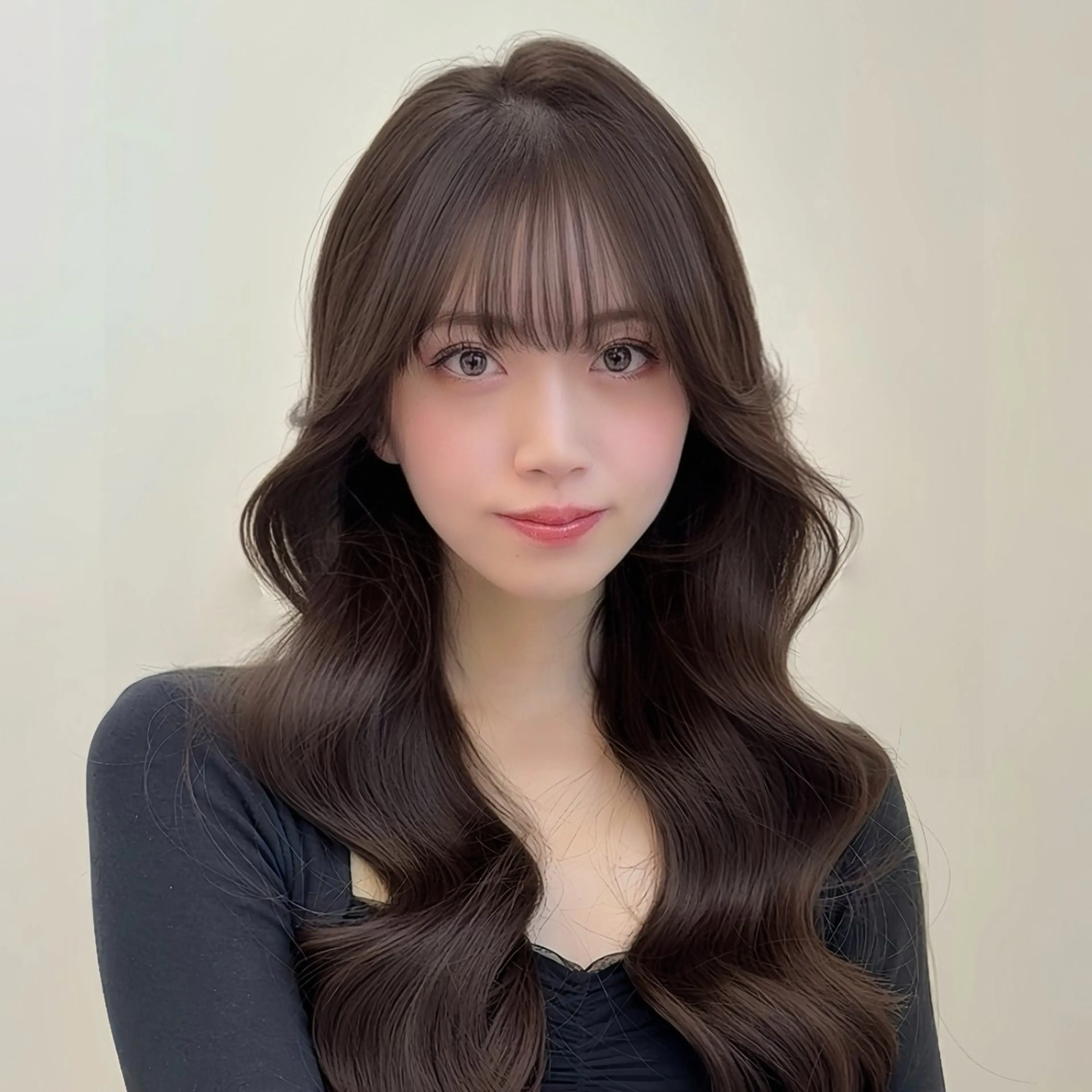 ロング カット ヘアカラー トリートメント 韓国ヘア🤍🇰🇷 ‪🫶🏻吉満のヘアスタイル