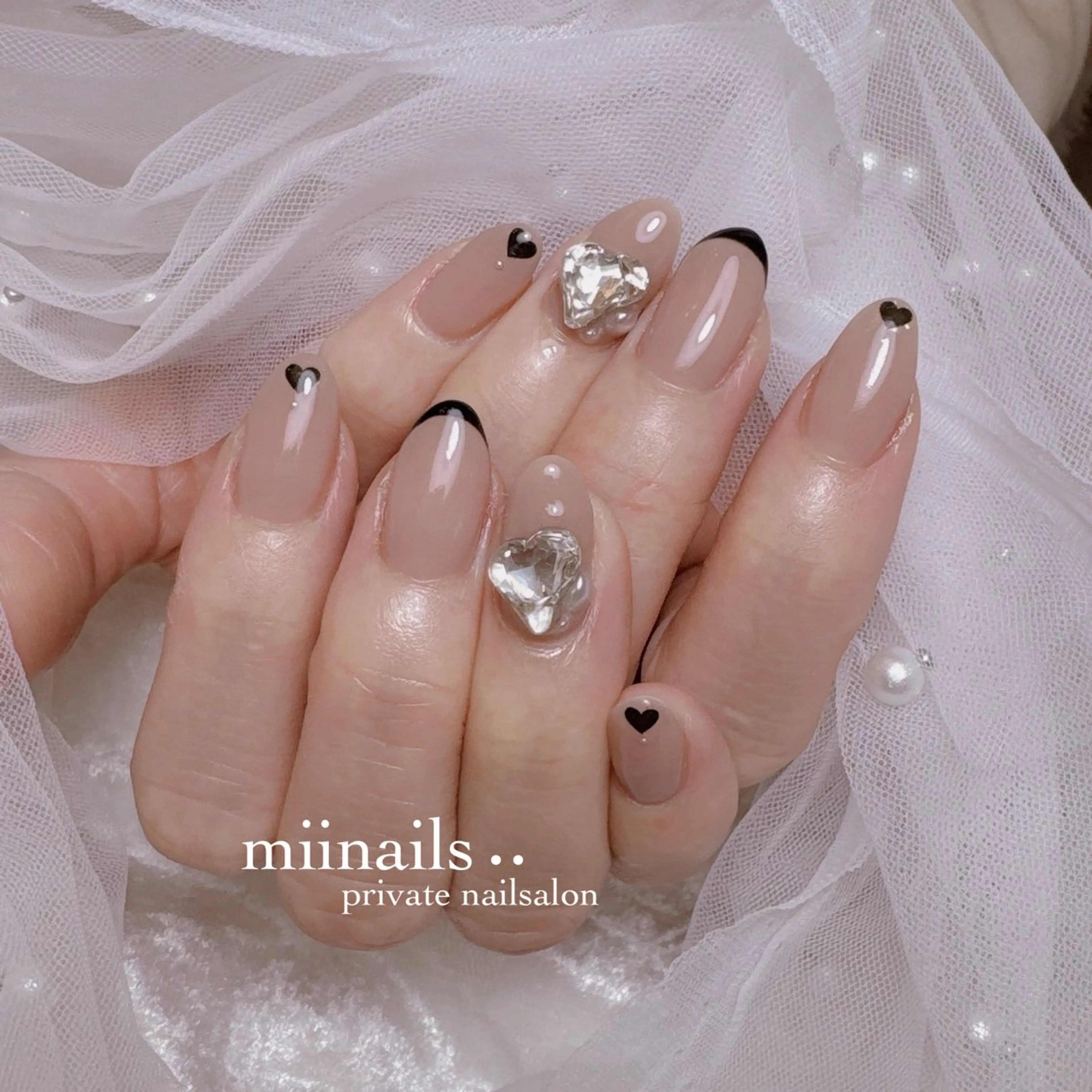 ネイル 韓国ネイル マグネットネイル ワンホンネイル ハンドネイル nailsalon miinailsのネイルデザイン