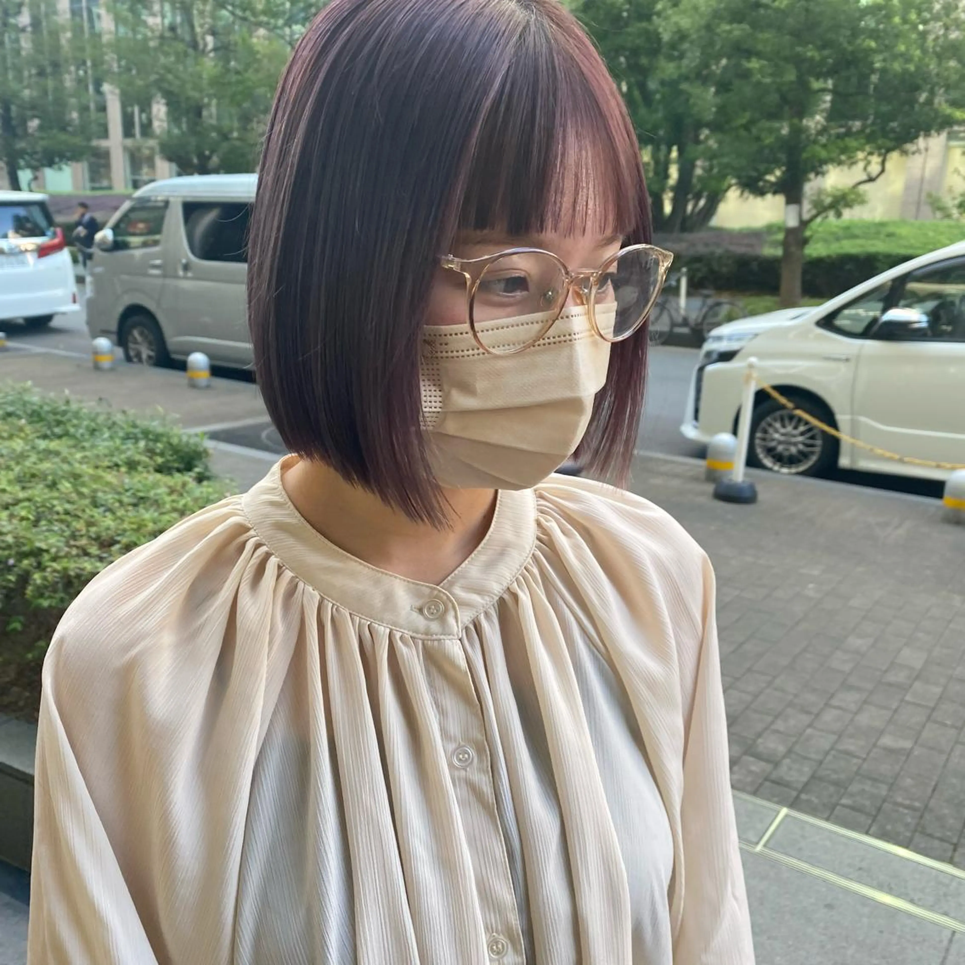 ミディアム 透明感ニュアンス 柔らかstyle🤍のヘアスタイル