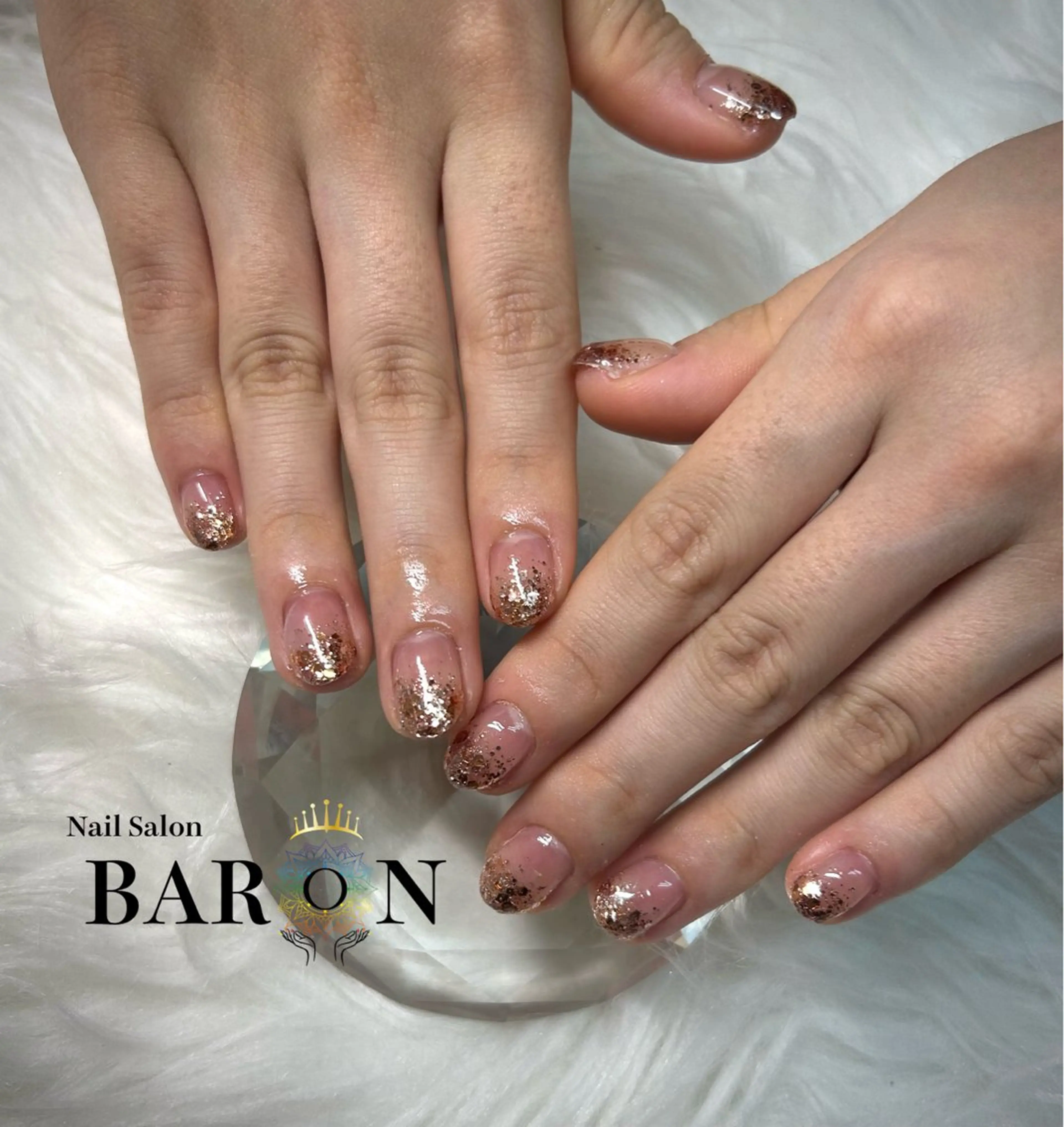 ネイル ラメ(グリッター) ラメグラデーション BARON AIMIのネイルデザイン