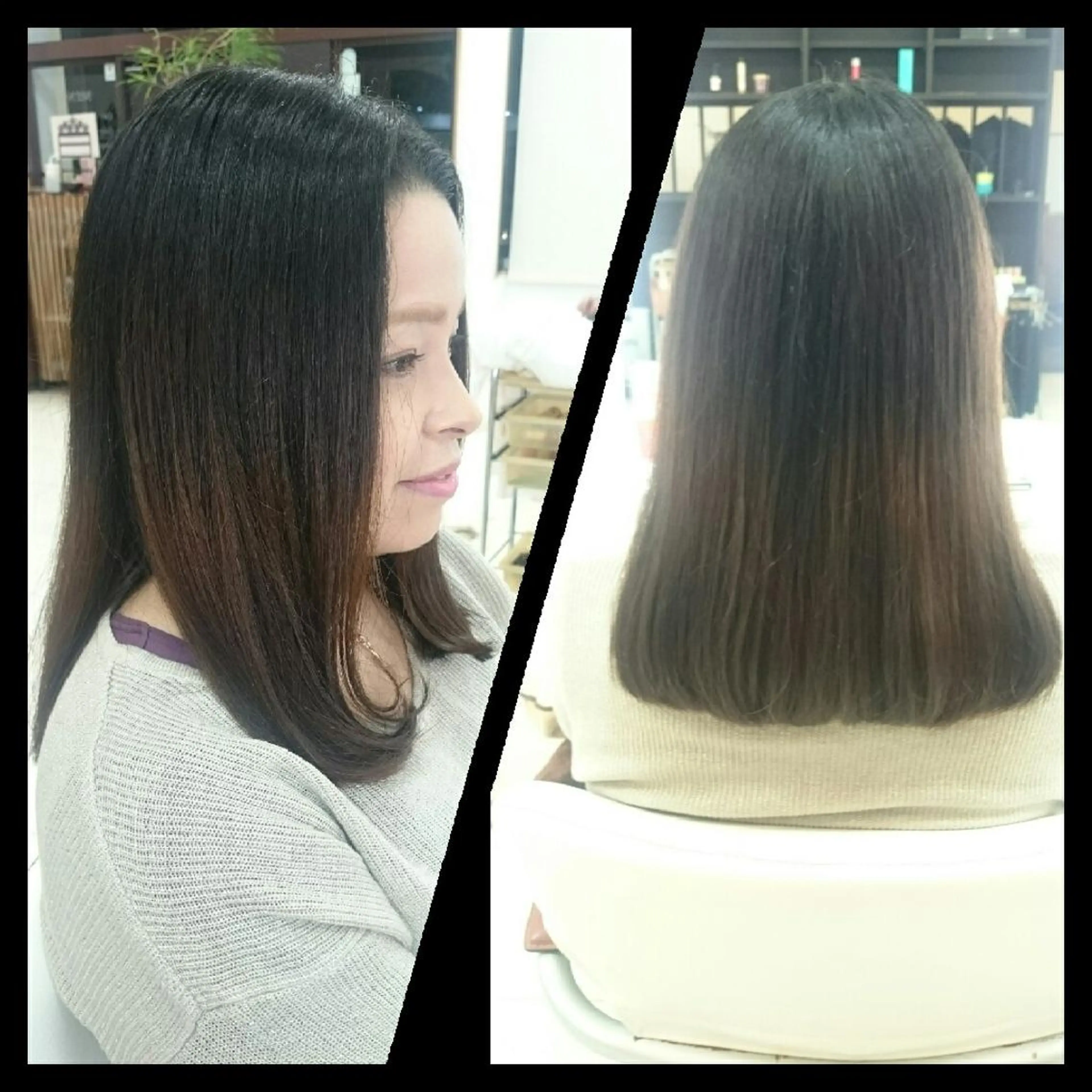 セミロング キンジョウ エナミのヘアスタイル