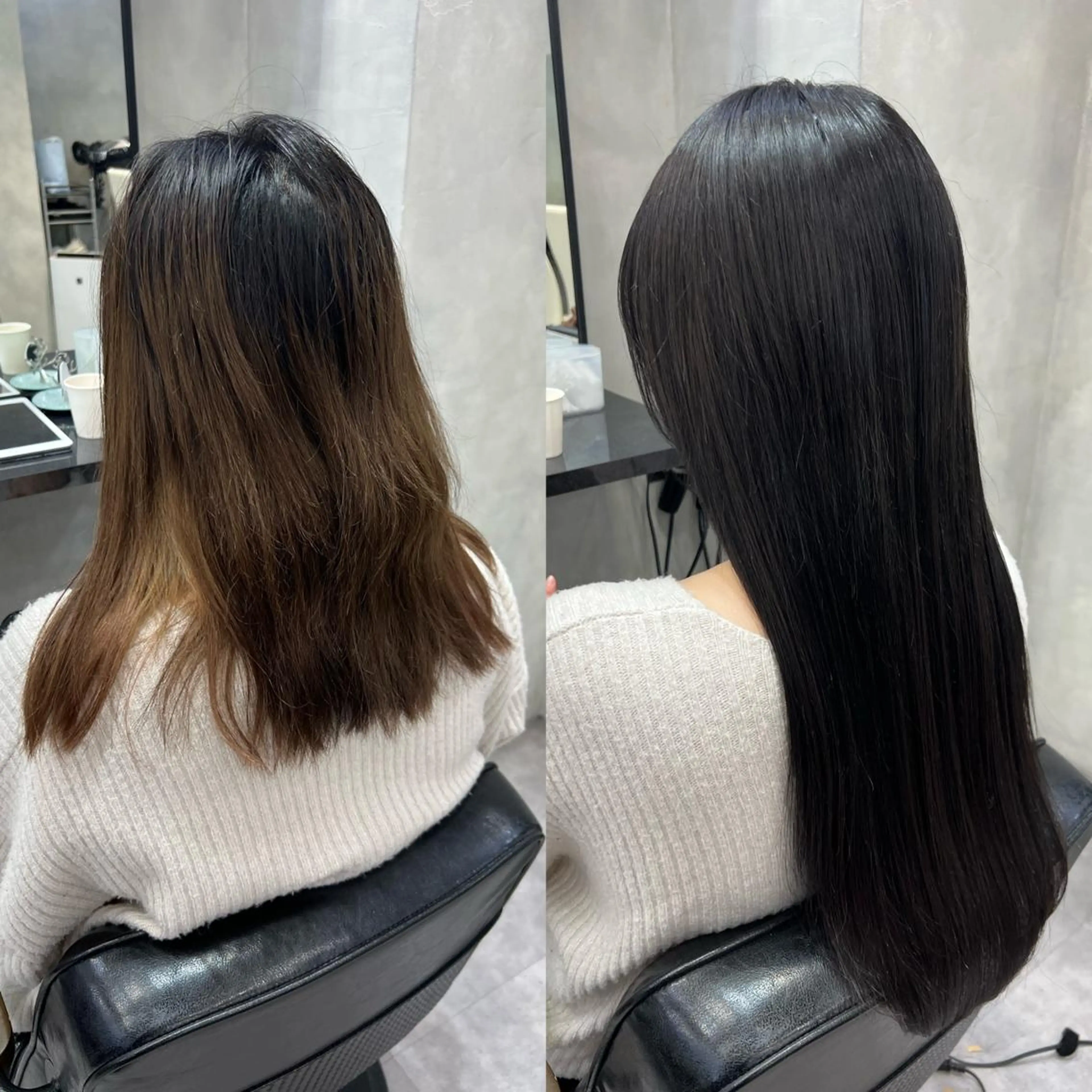 ロング カラー ヘアアレンジ シールエクステ アディクシーカラー アッシュ バレイヤージュ ベージュカラー カット ヘアカラー エクステ ar+ ❤︎ maiのヘアスタイル