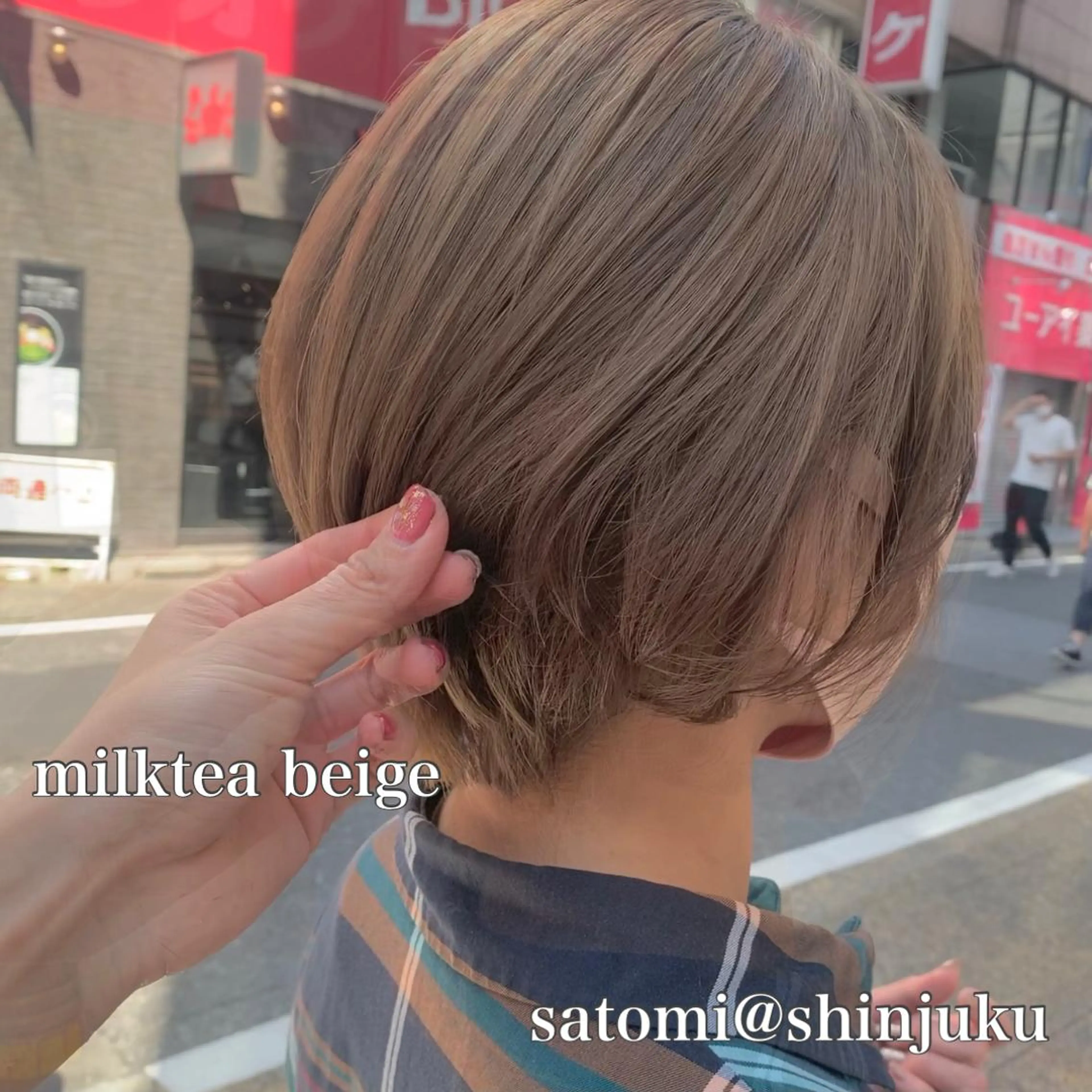 ショート 淡色ふんわりhair 新宿satomiのヘアスタイル