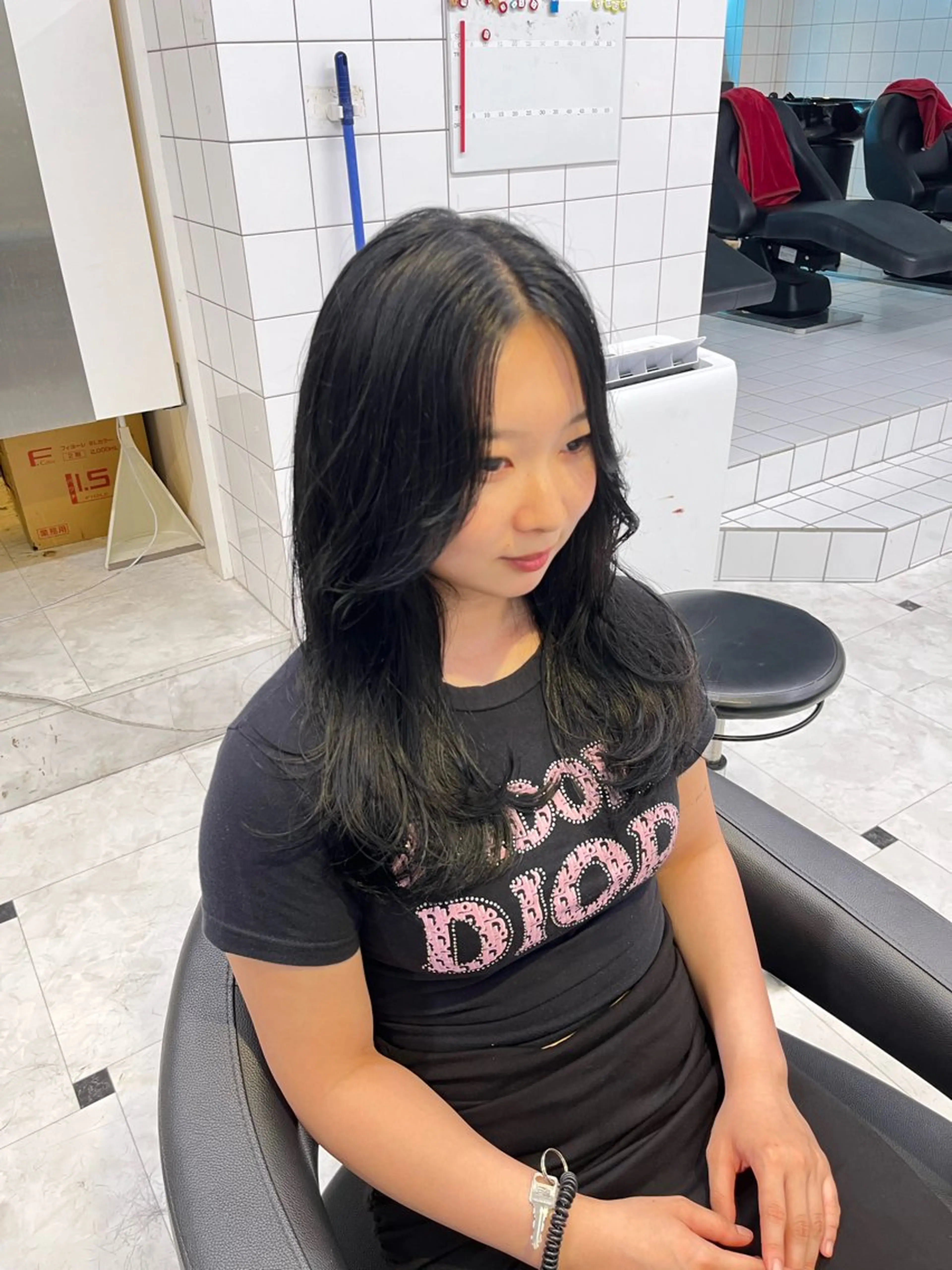 カラー カット ヘアカラー トリートメント 似合わせ💗透け感 💗ブリーチなし💗のヘアスタイル
