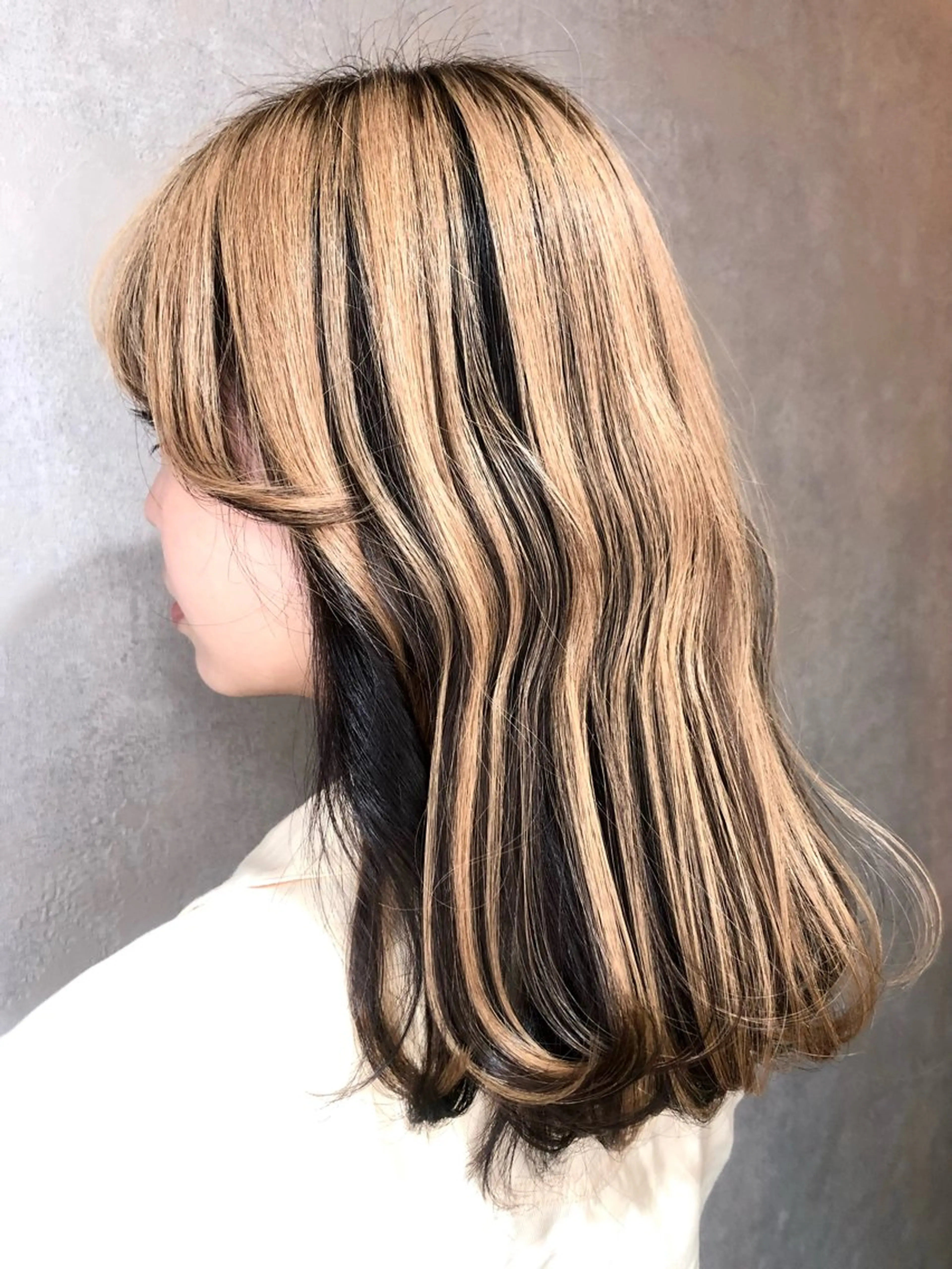 ミディアム 韓国風ヘア ヘアカラー 💗艶カラー💗 CECILのヘアスタイル