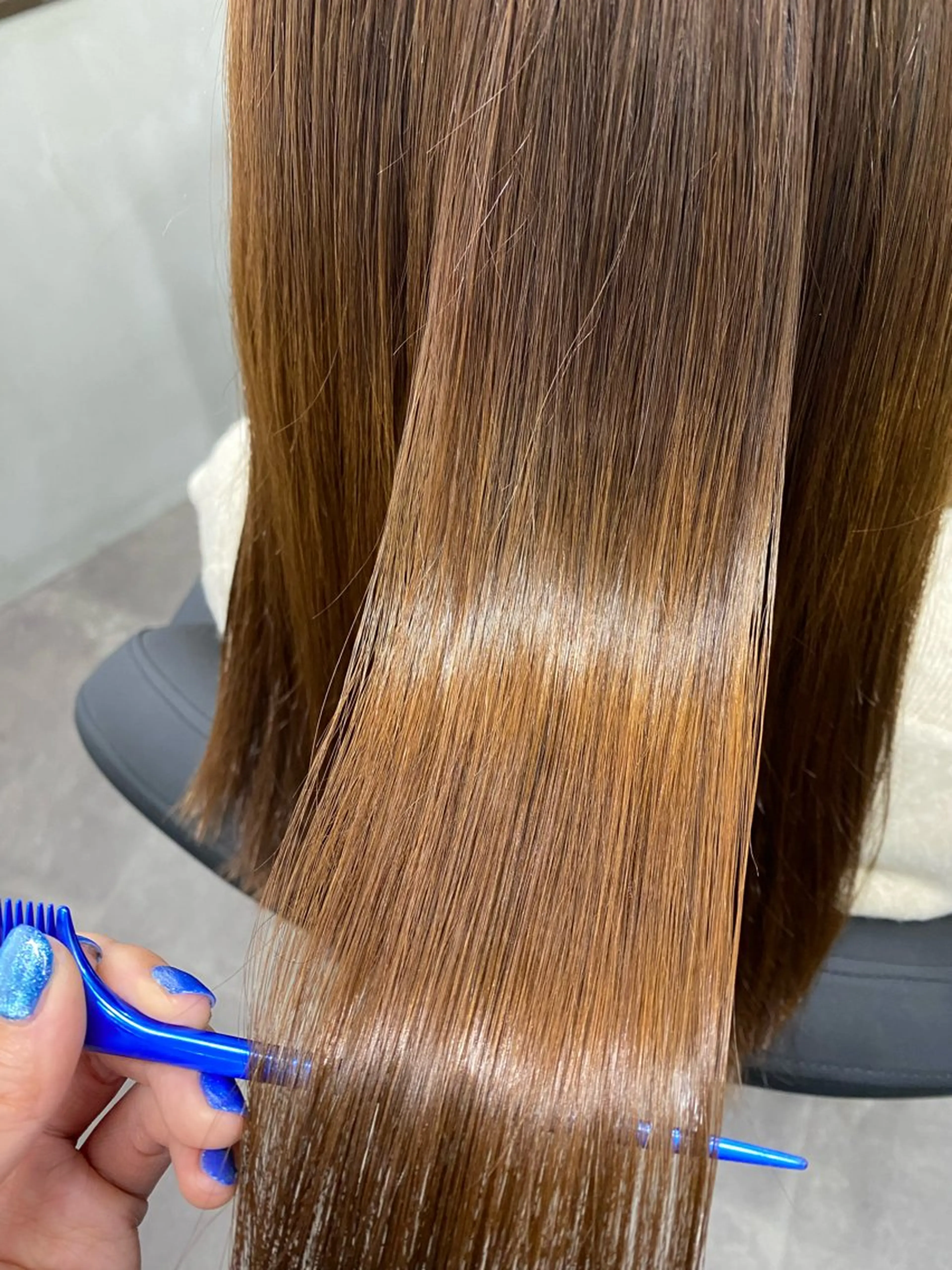 ミディアム カット 縮毛矯正 ALLENhair M1uのヘアスタイル