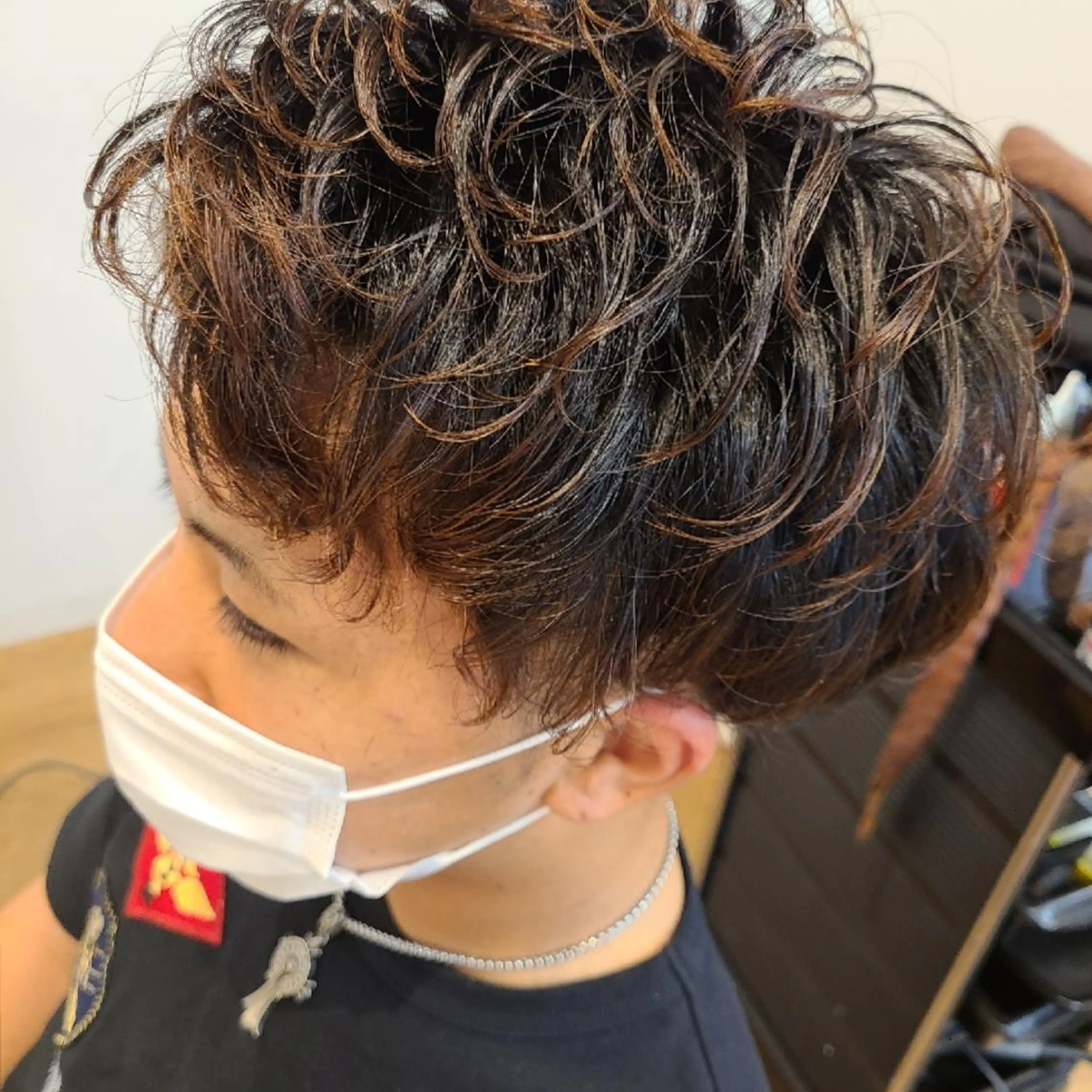 メンズ ミディアム ミディアムパーマ メンズパーマ カット パーマ 【ネウィ天王寺 】seiyaのヘアスタイル