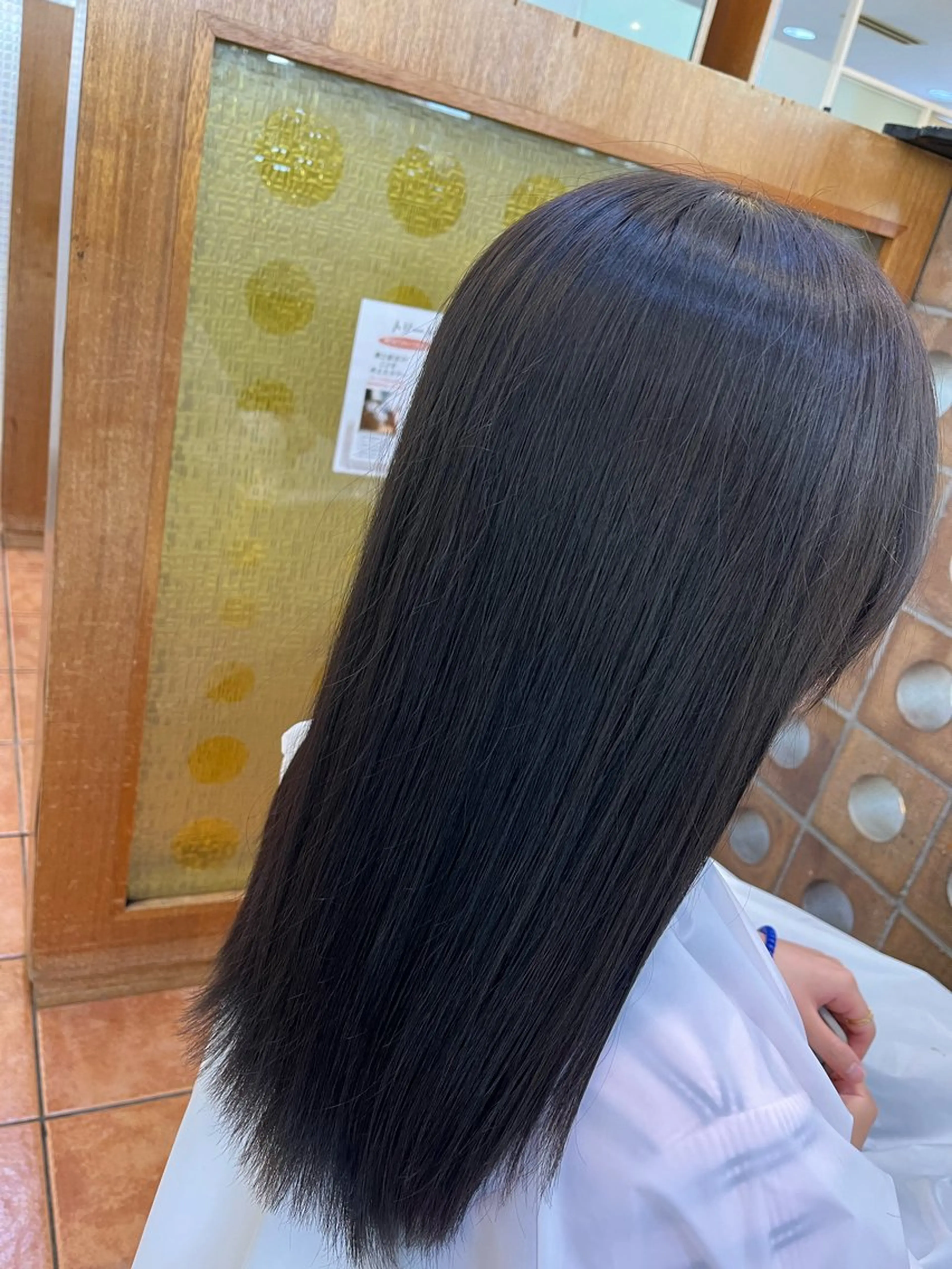 ロング カラー 黒髪 ブルーカラー ブルーブラック 髪質改善 トリートメント ヘアカラー トリートメント 🤍店長　艶カラー 髪質改善縮毛特化🤍のヘアスタイル
