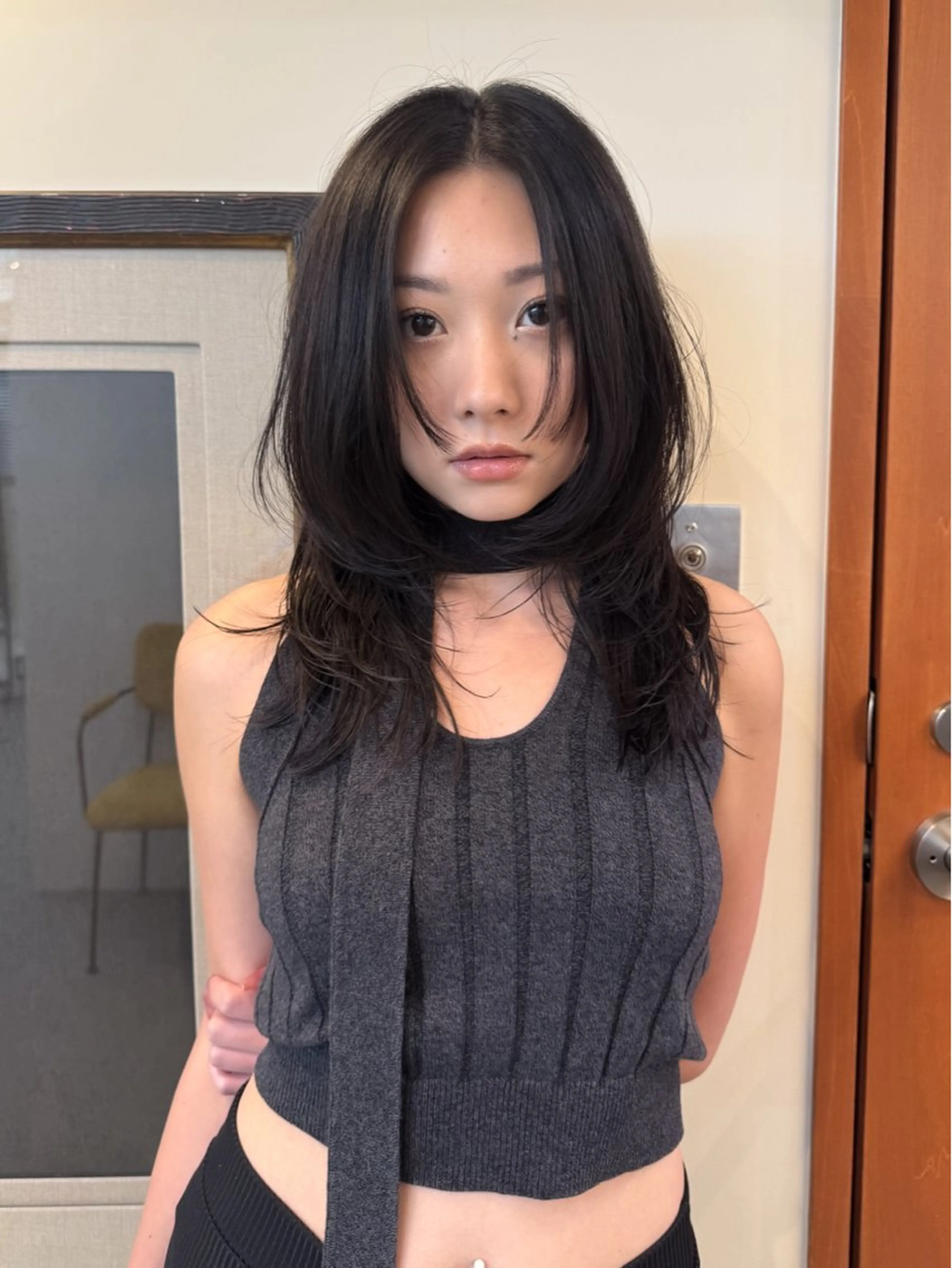 セミロング カット トリートメント 菊地 柚乃のヘアスタイル