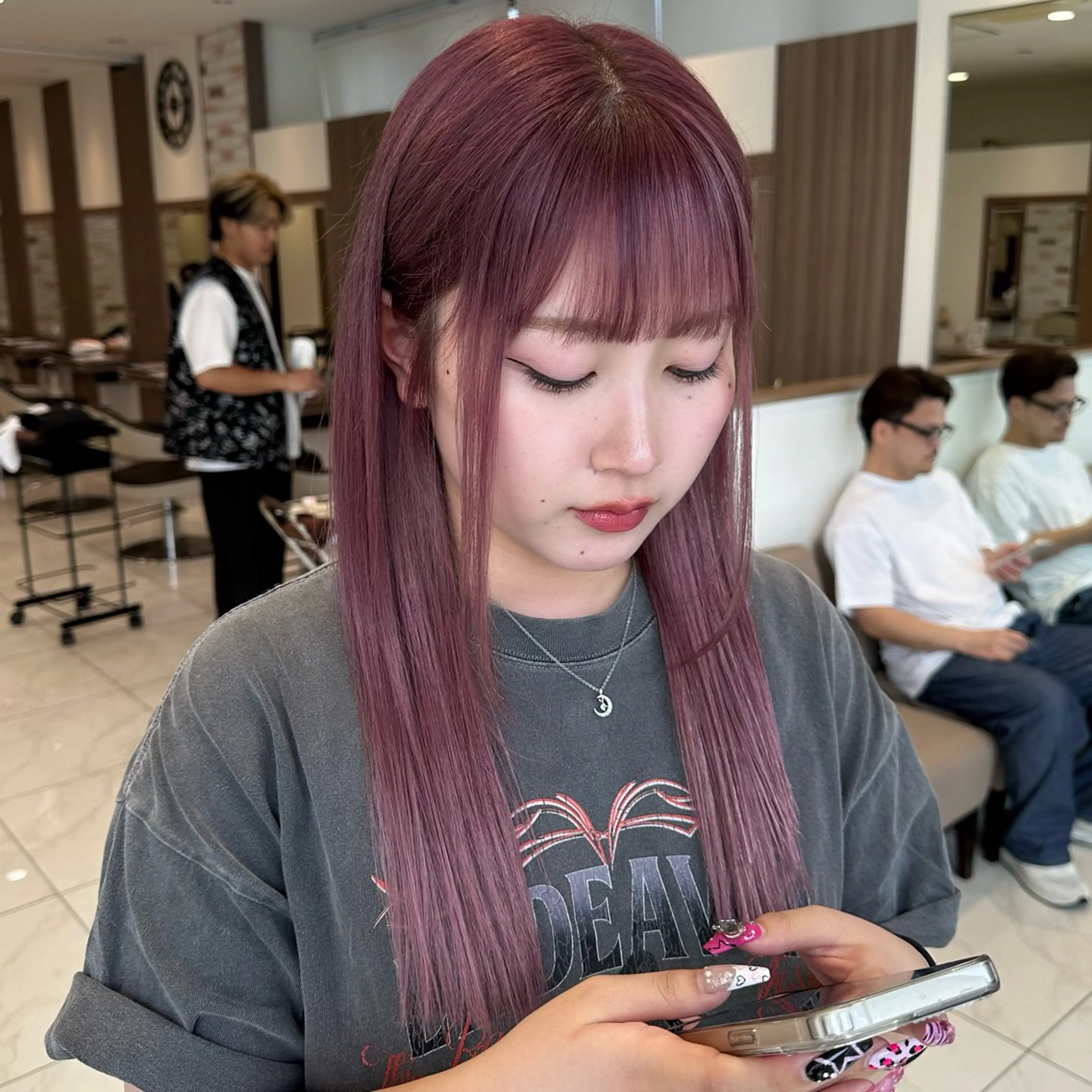 ロング カラー ブリーチ ブリーチなしカラー 𓍯暖色/韓国風 田中沙羅‎𓍯のヘアスタイル