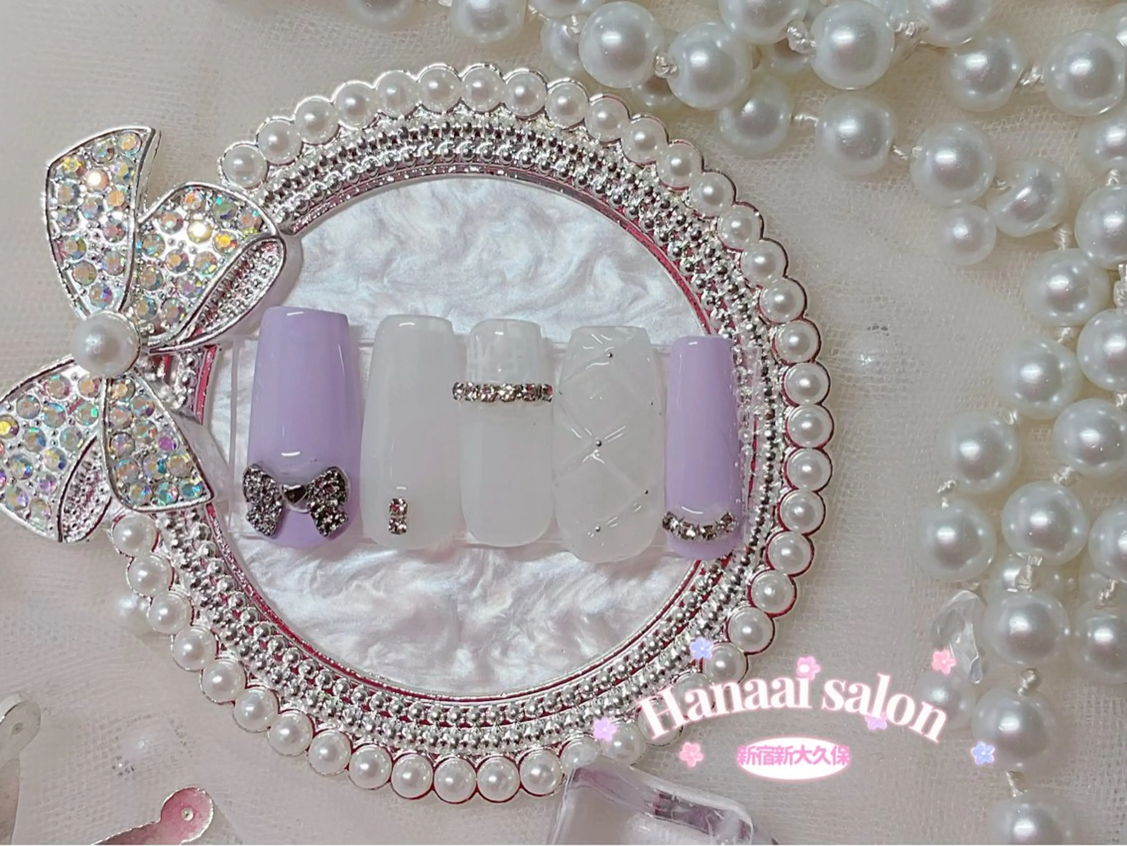 ミディアム ハンドネイル Hanaai Salon新大久保店のネイルデザイン