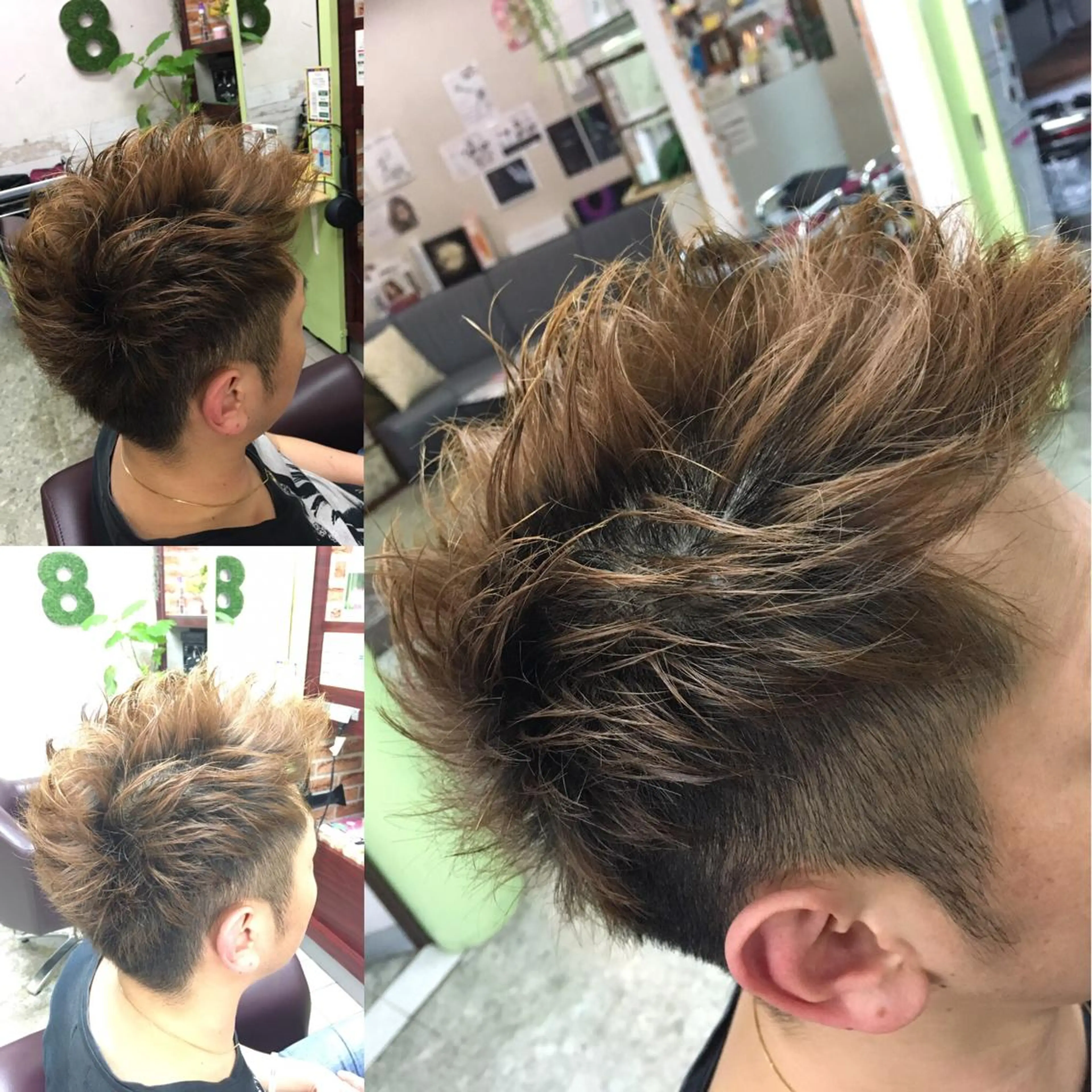 ショート カラー メンズ 刈り上げ カット ヘアカラー Revie所属・松 下のヘアスタイル