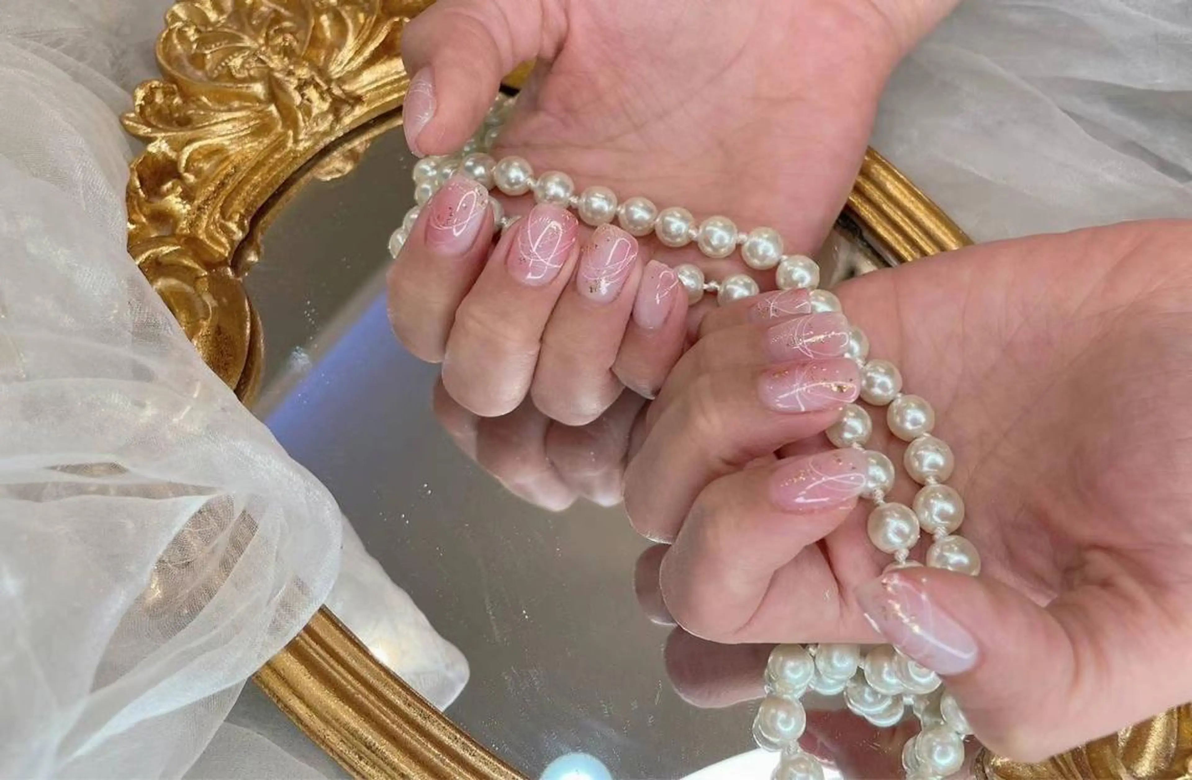 ネイル 氷ネイル・うるうるネイル ニュアンスネイル Babarla Nailのネイルデザイン