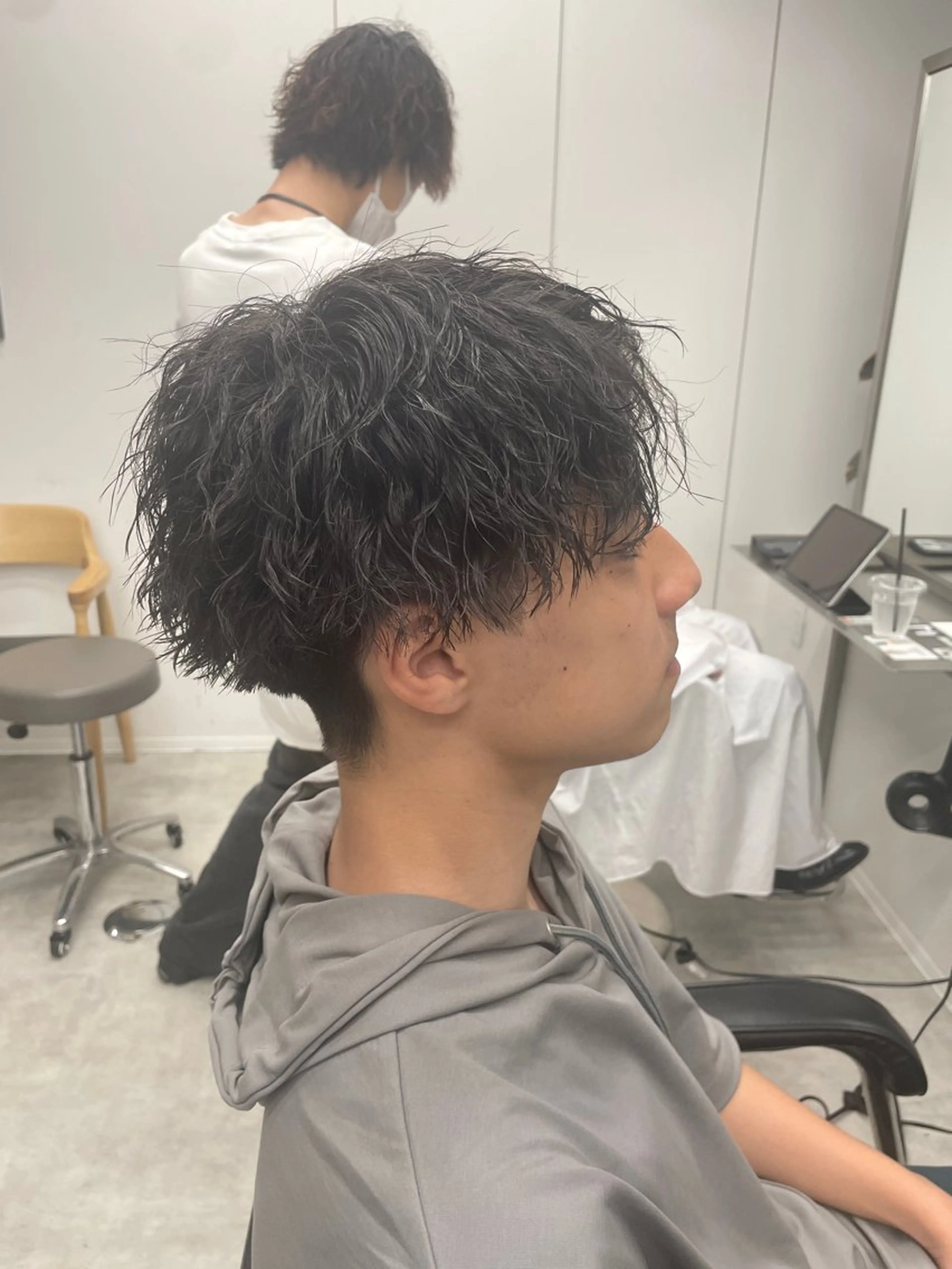 ショート パーマ メンズ カット パーマ メンズパーマ/新潟/ 万代／田崎亮🌟のヘアスタイル