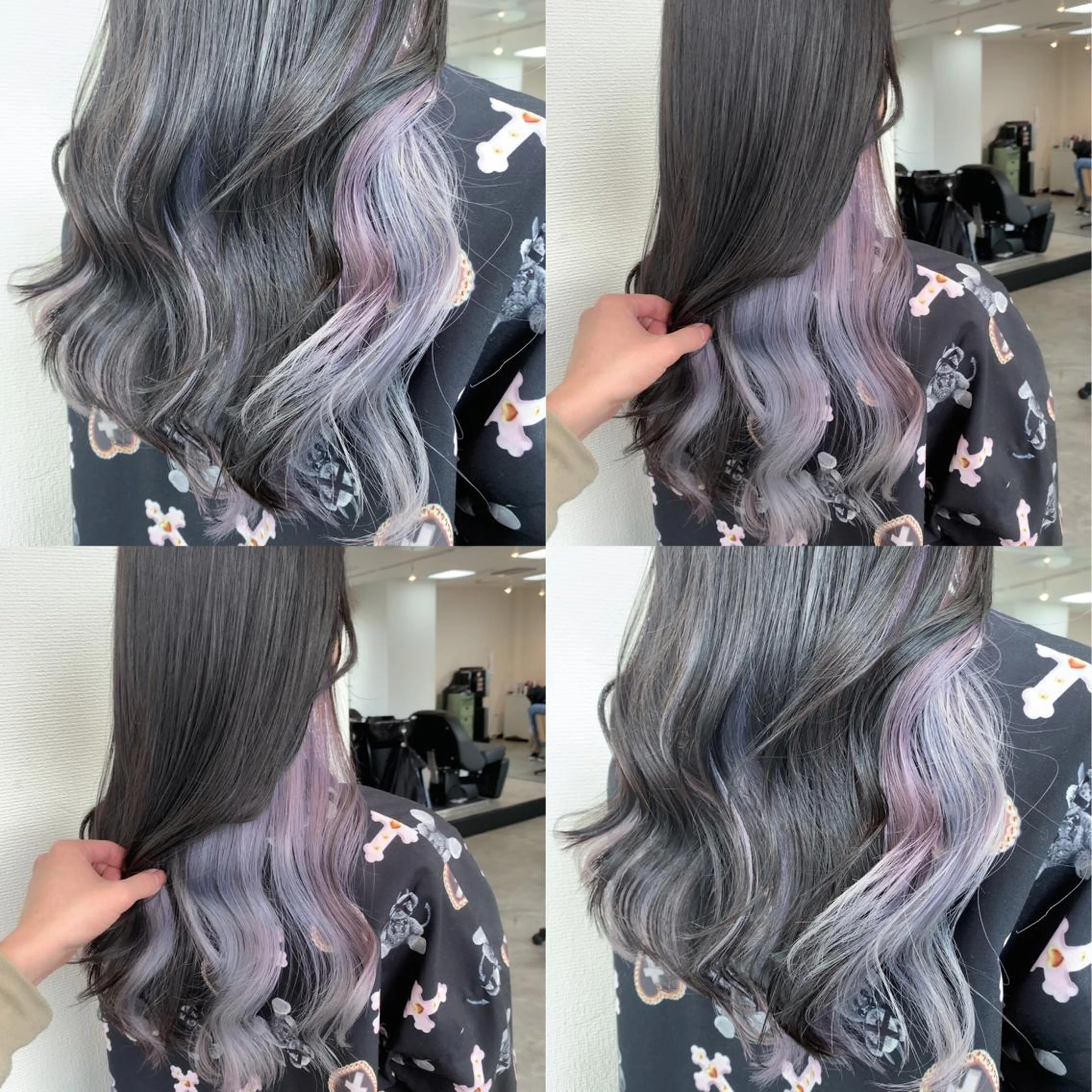 ロング カラー アッシュ インナーカラー シルバー シルバーアッシュ 透明感カラーが 得意です！NAOKIのヘアスタイル